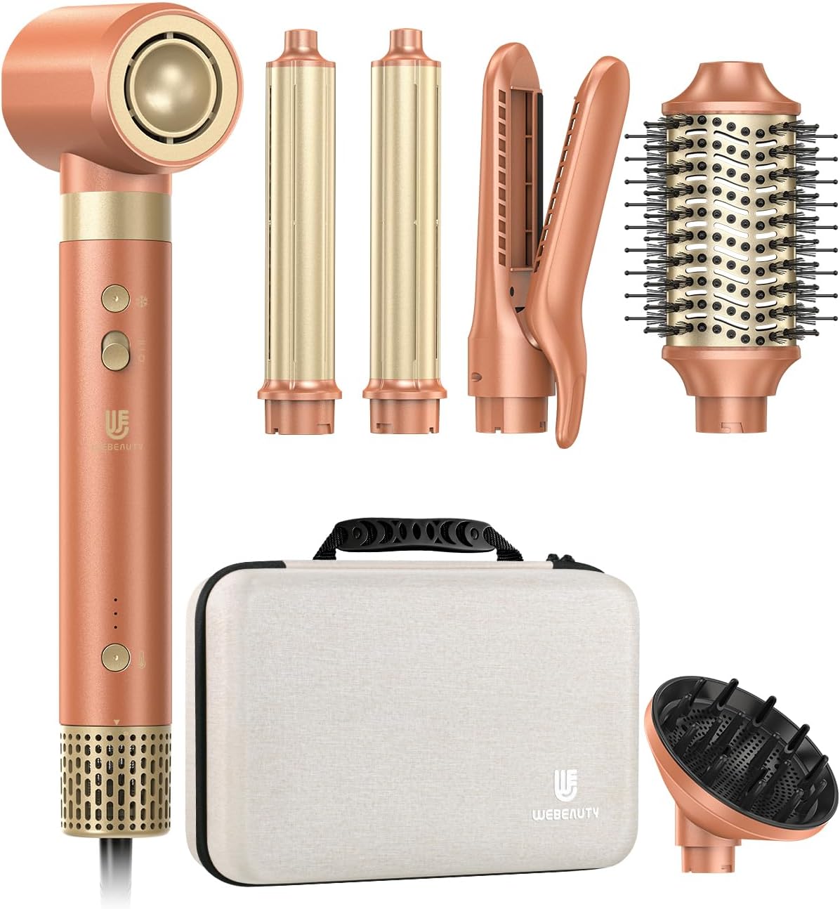 SECADORA DE CABELLO WEBEAUTY 6 EN 1 CON MOTOR IÓNICO Y CERÁMICA - 1