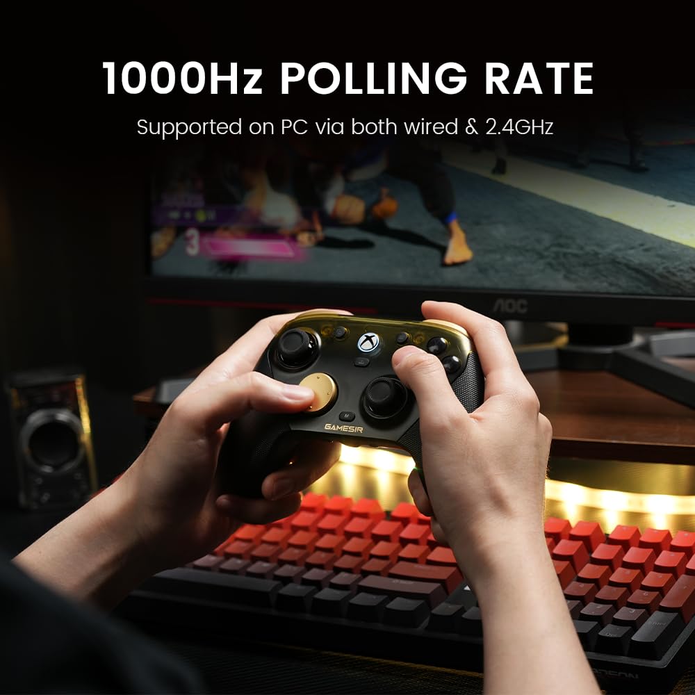 MANDO GAMESIR G7 PRO DORADO CON CONEXIÓN INALÁMBRICA PARA XBOX SERIES X|S, XBOX ONE, PC Y ANDROID - 4