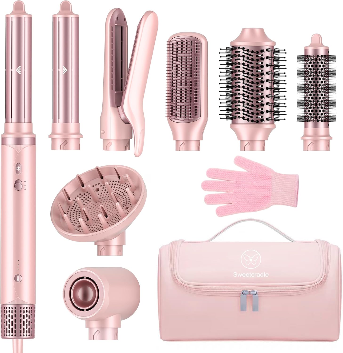 SECADORA DE CABELLO 8 EN 1 SWEETCRADLE CON RIZADOR AUTOMÁTICO Y ALISADOR - 1