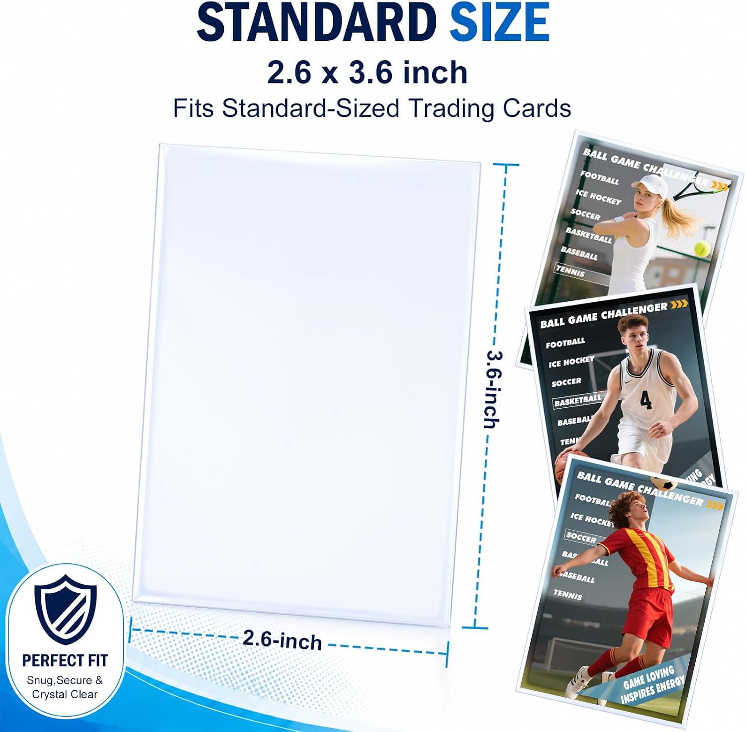 FUNDAS PARA CARTAS COLECCIONABLES KITOYZ 2000 UNIDADES TRANSPARENTES - 2