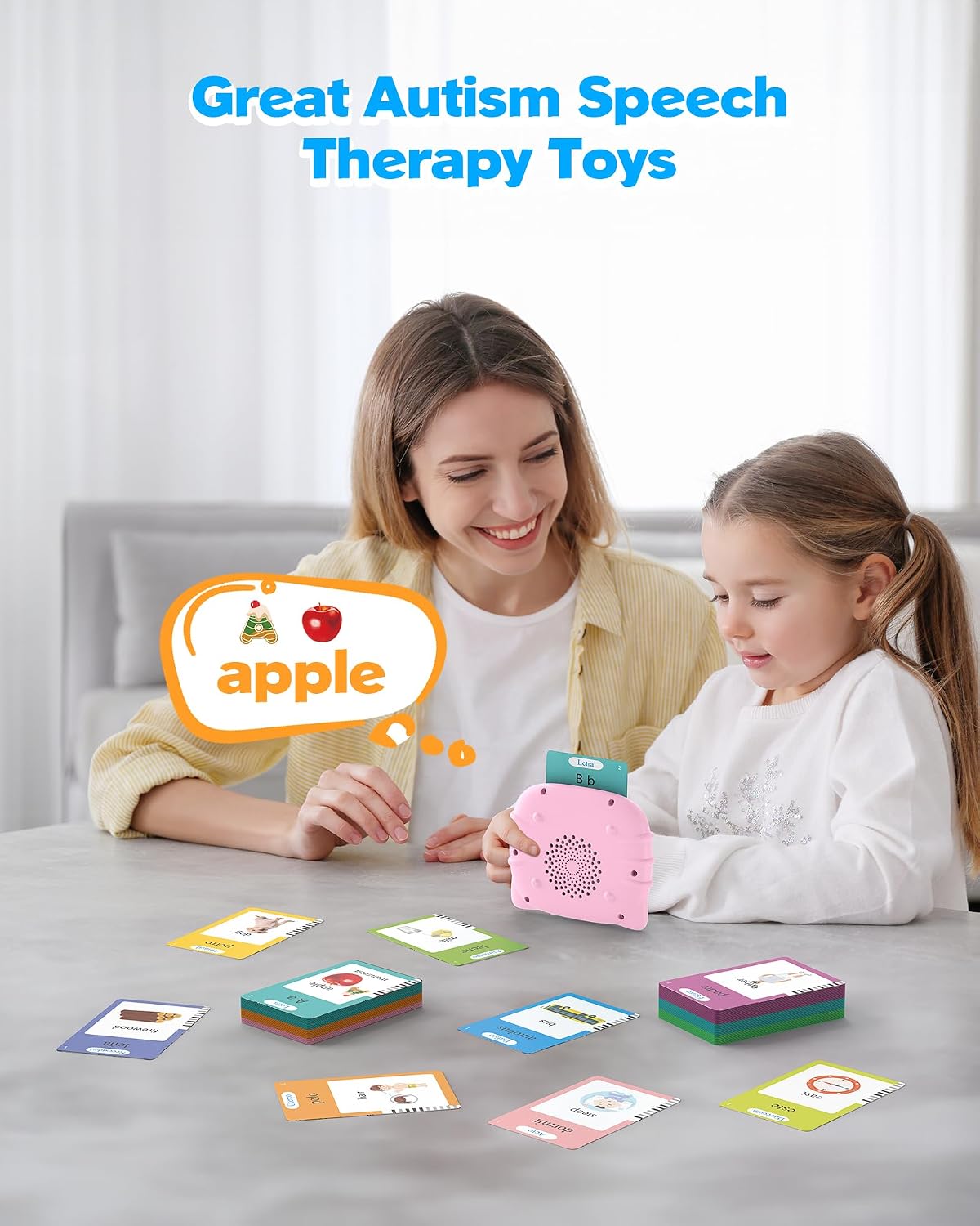 TARJETAS DIDÁCTICAS PARLANTES AIRBITION BILINGÜES ESPAÑOL-INGLÉS 510 PALABRAS ROSA - 4