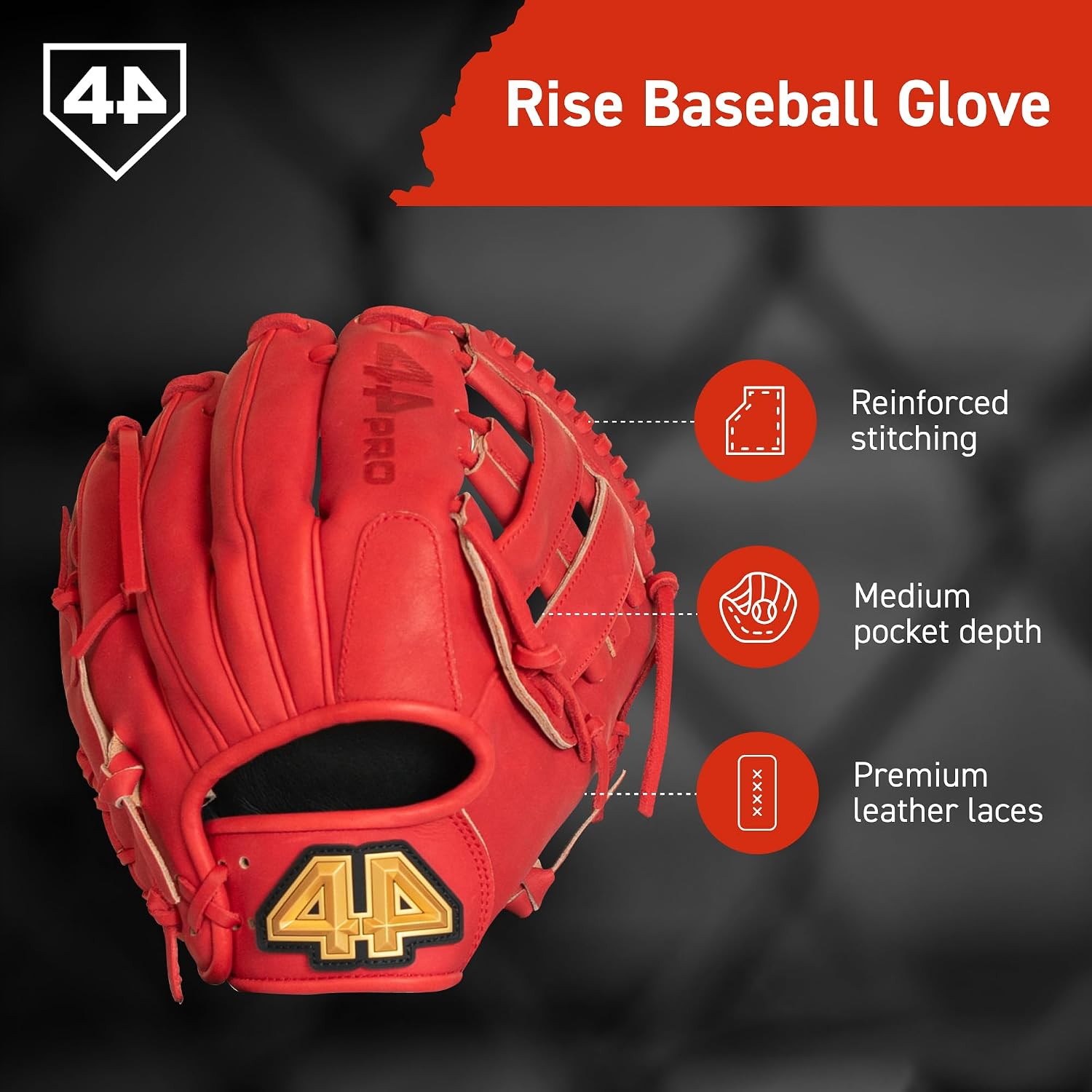 GUANTE DE BASEBALL 44 PRO RISE YOUTH 11.5' H-WEB PARA NIÑOS 8-12 AÑOS - 2