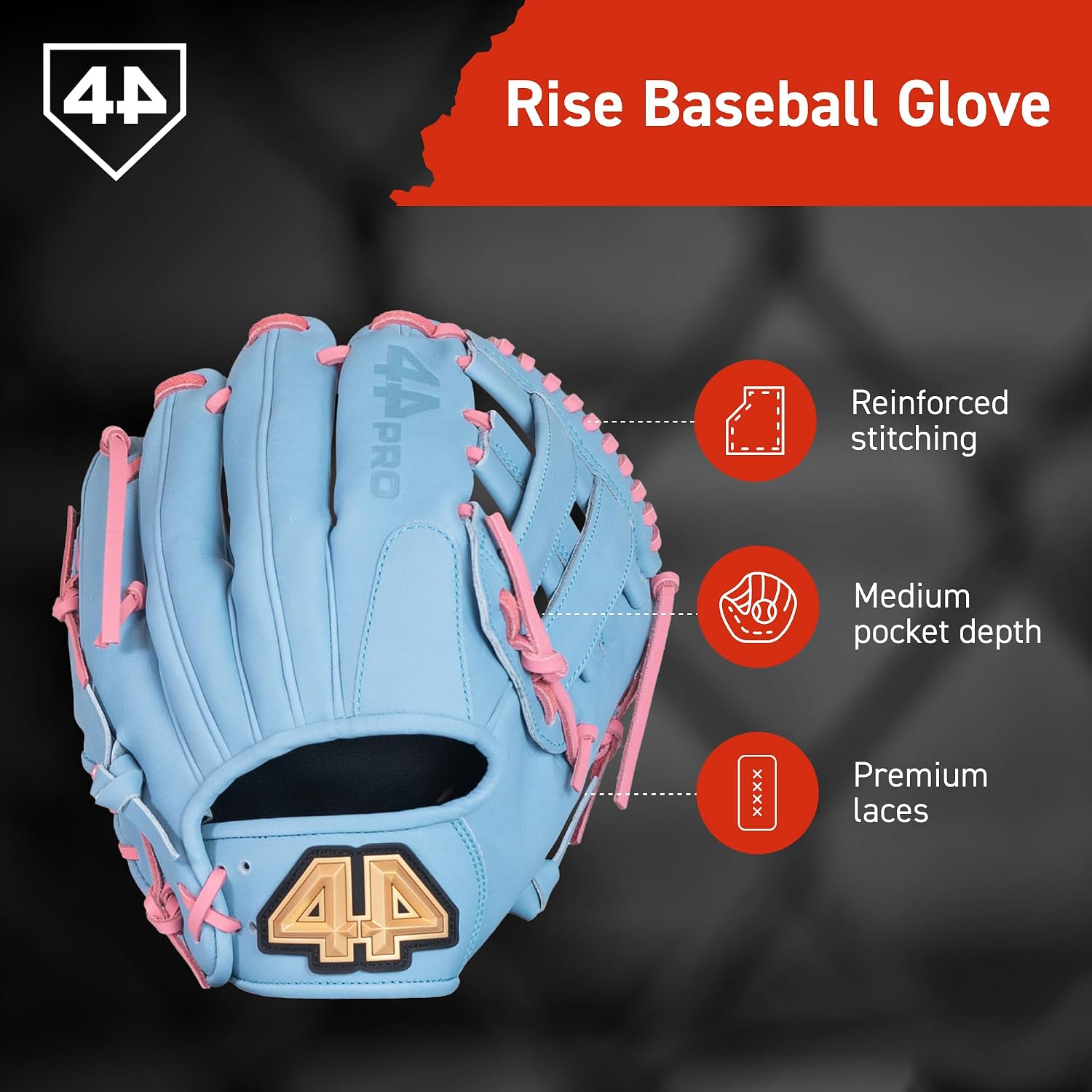 GUANTE DE BASEBALL 44 PRO RISE YOUTH 11.5' H-WEB PARA NIÑOS 8-12 AÑOS - 2