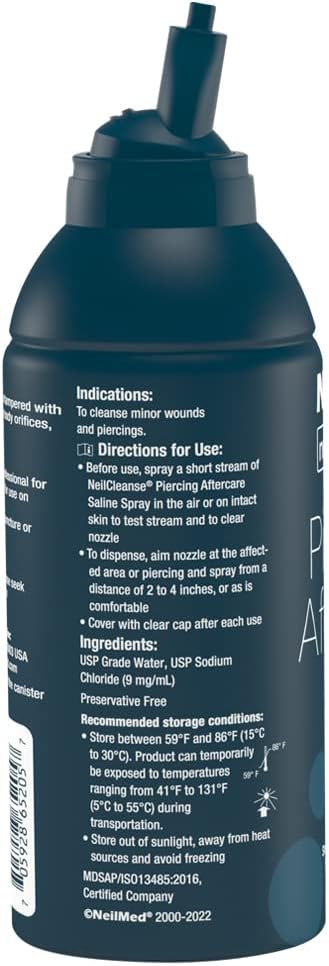 SOLUCIÓN SALINA NEILMED NEILCLEANSE PARA CUIDADO DE PERFORACIONES, 177 ML - 3