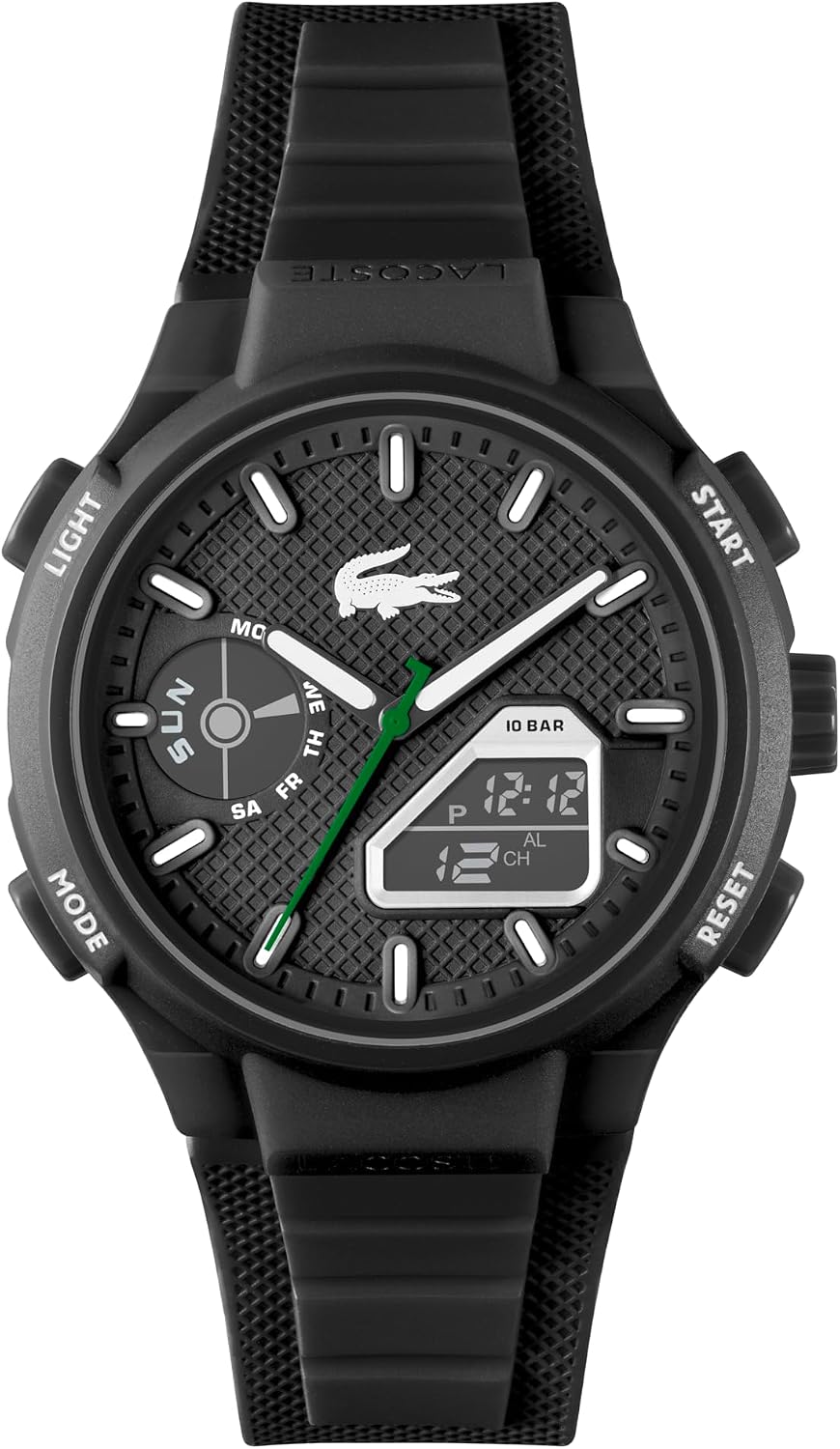 RELOJ LACOSTE LC33 ANÁLOGO-DIGITAL CUARZO NEGRO - 1