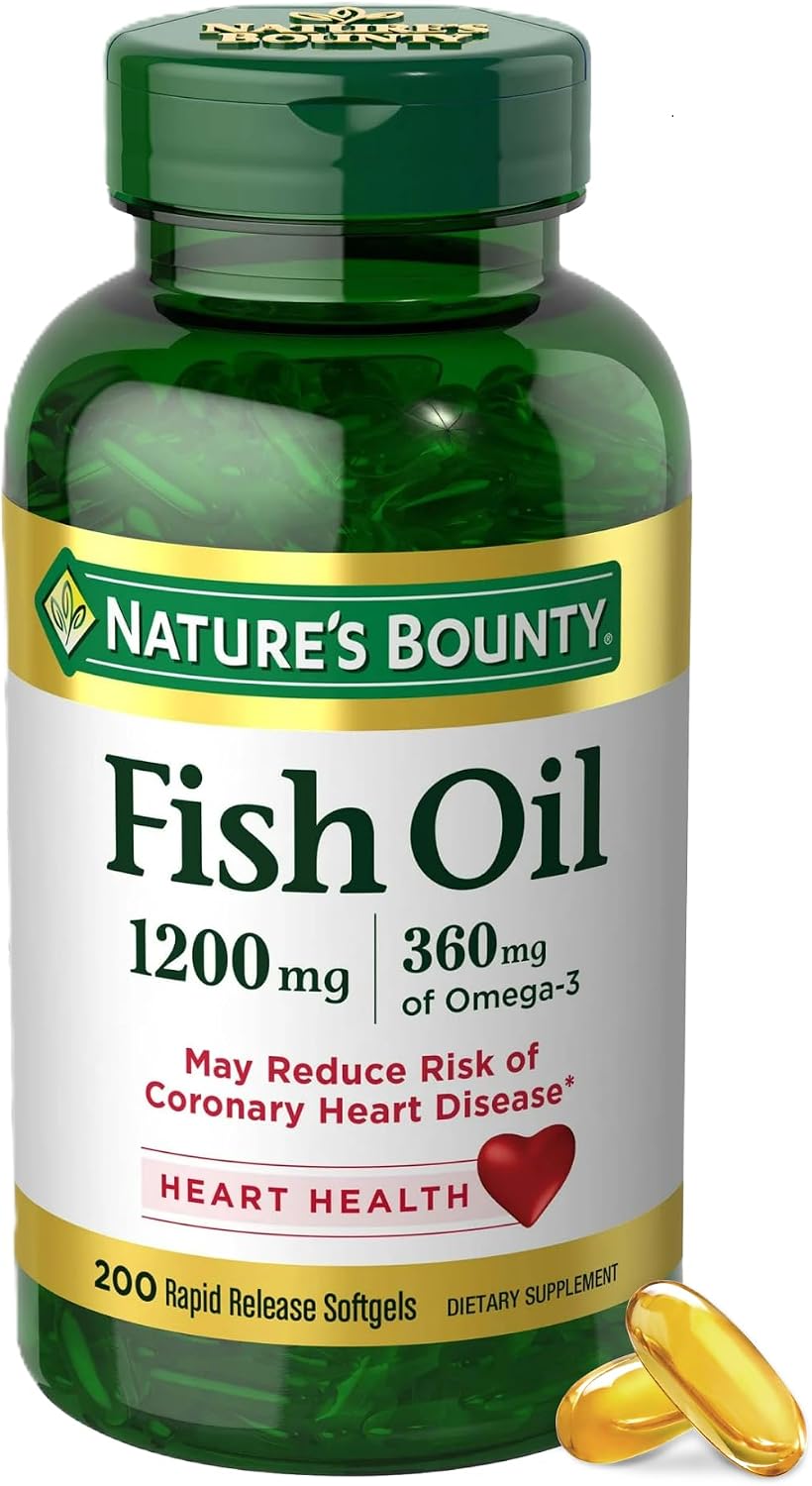 ACEITE DE PESCADO NATURE'S BOUNTY 1200 MG OMEGA-3, 200 CÁPSULAS BLANDAS - 1