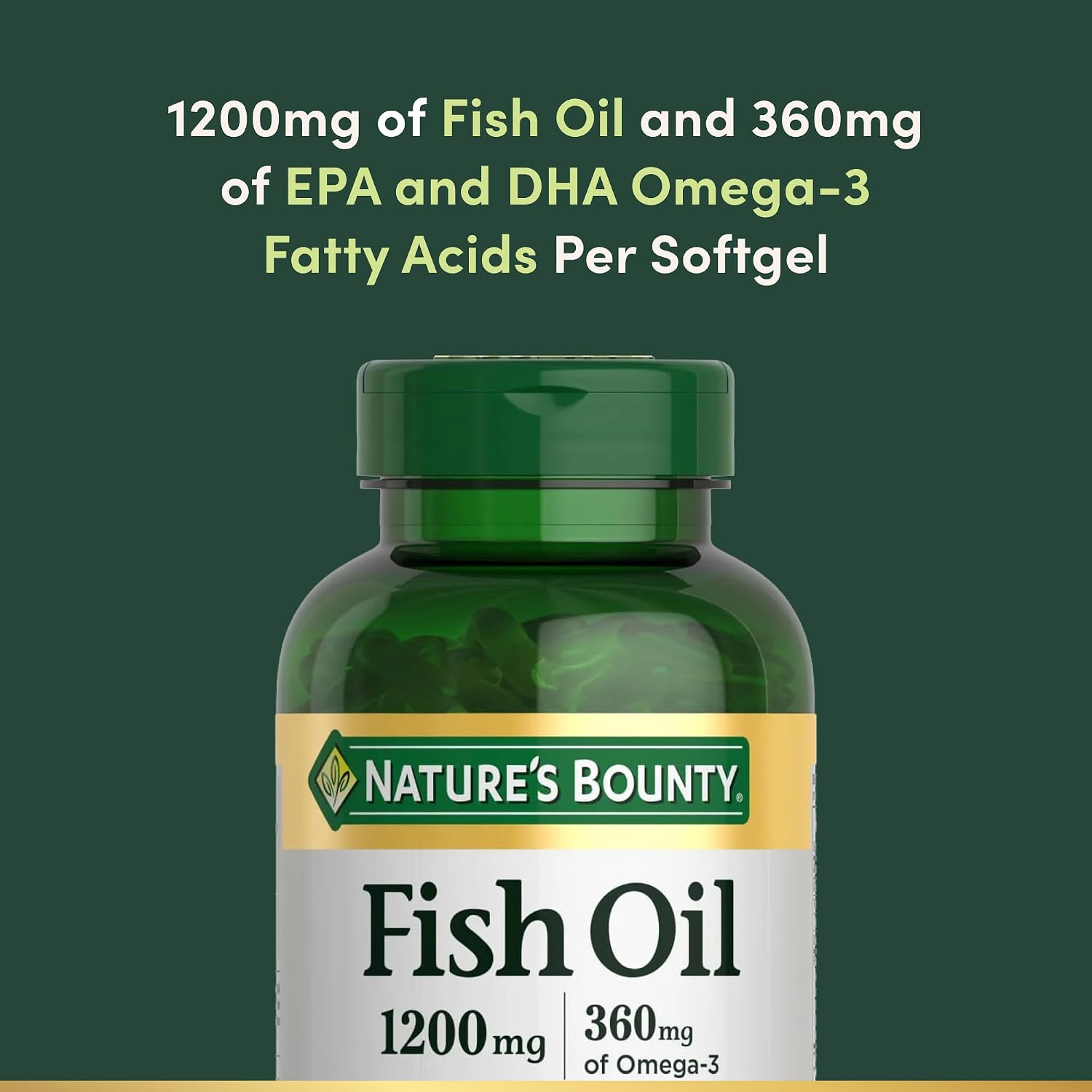 ACEITE DE PESCADO NATURE'S BOUNTY 1200 MG OMEGA-3, 200 CÁPSULAS BLANDAS - 3