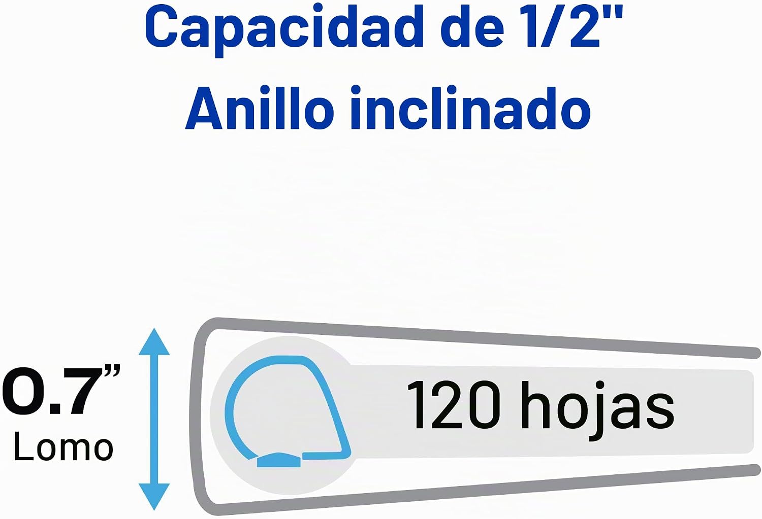 CARPETA DE 3 ANILLAS AVERY HEAVY DUTY 0.5 PULGADAS NEGRO, PAQUETE DE 4 - 2