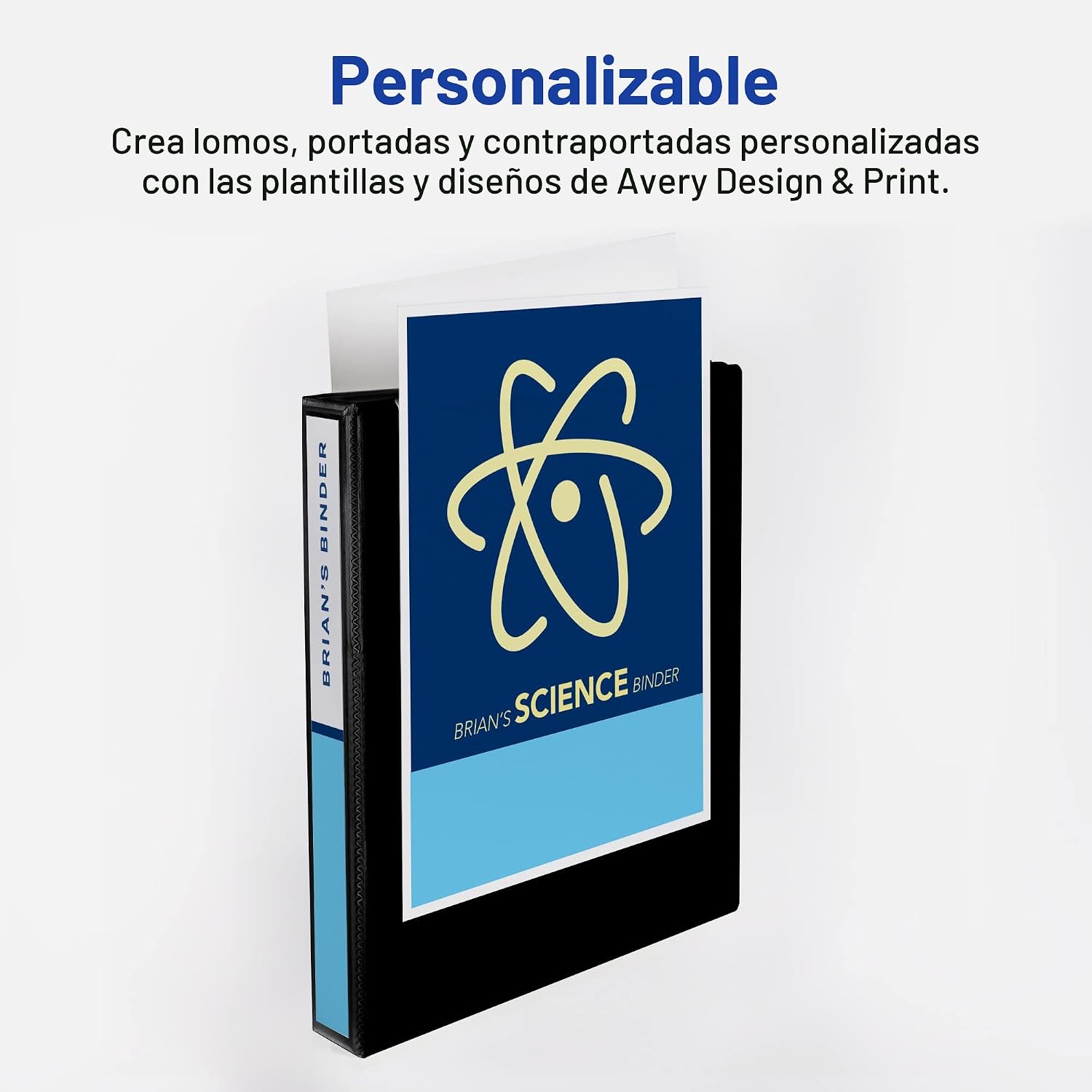 CARPETA DE 3 ANILLAS AVERY HEAVY DUTY 0.5 PULGADAS NEGRO, PAQUETE DE 4 - 3
