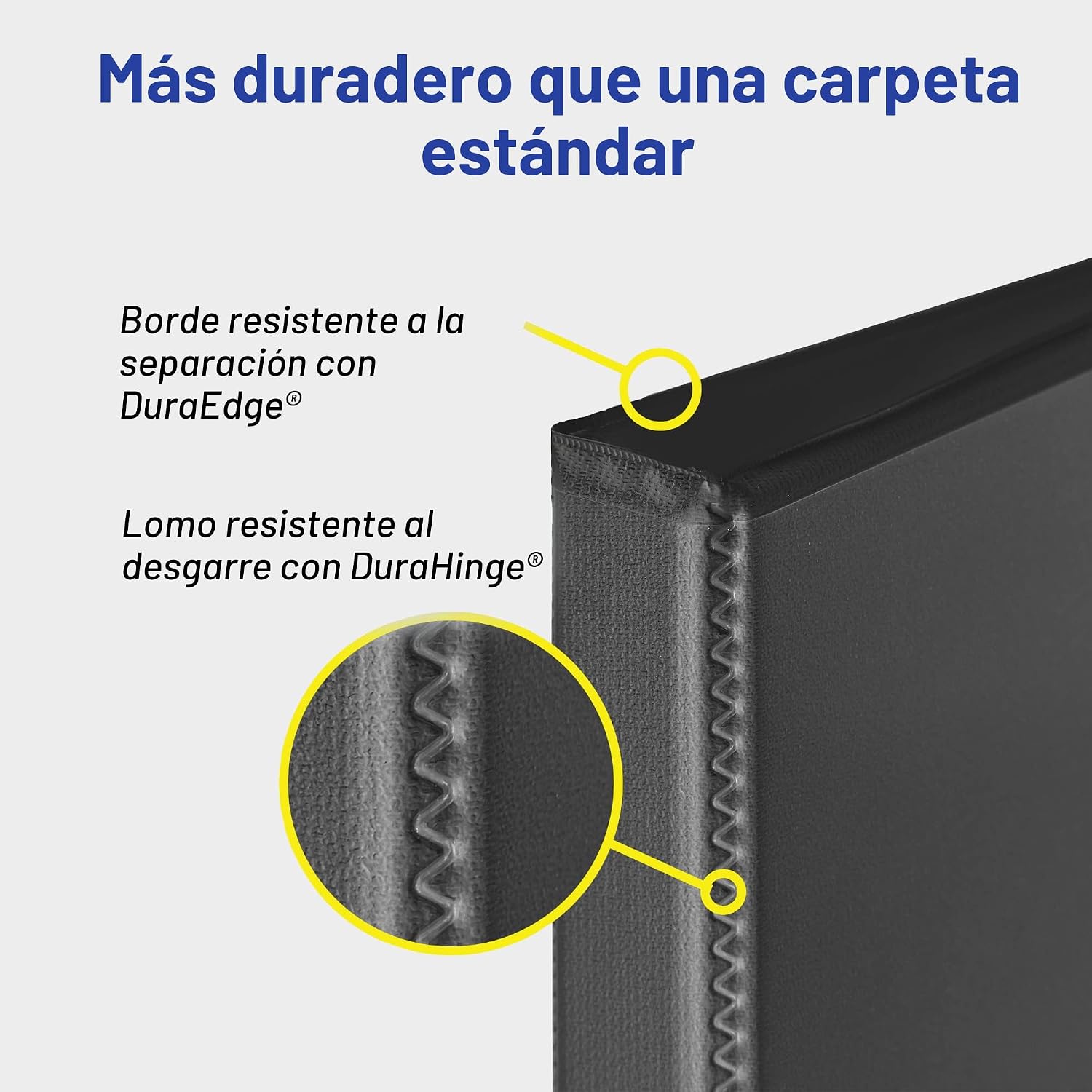 CARPETA DE 3 ANILLAS AVERY HEAVY DUTY 0.5 PULGADAS NEGRO, PAQUETE DE 4 - 4