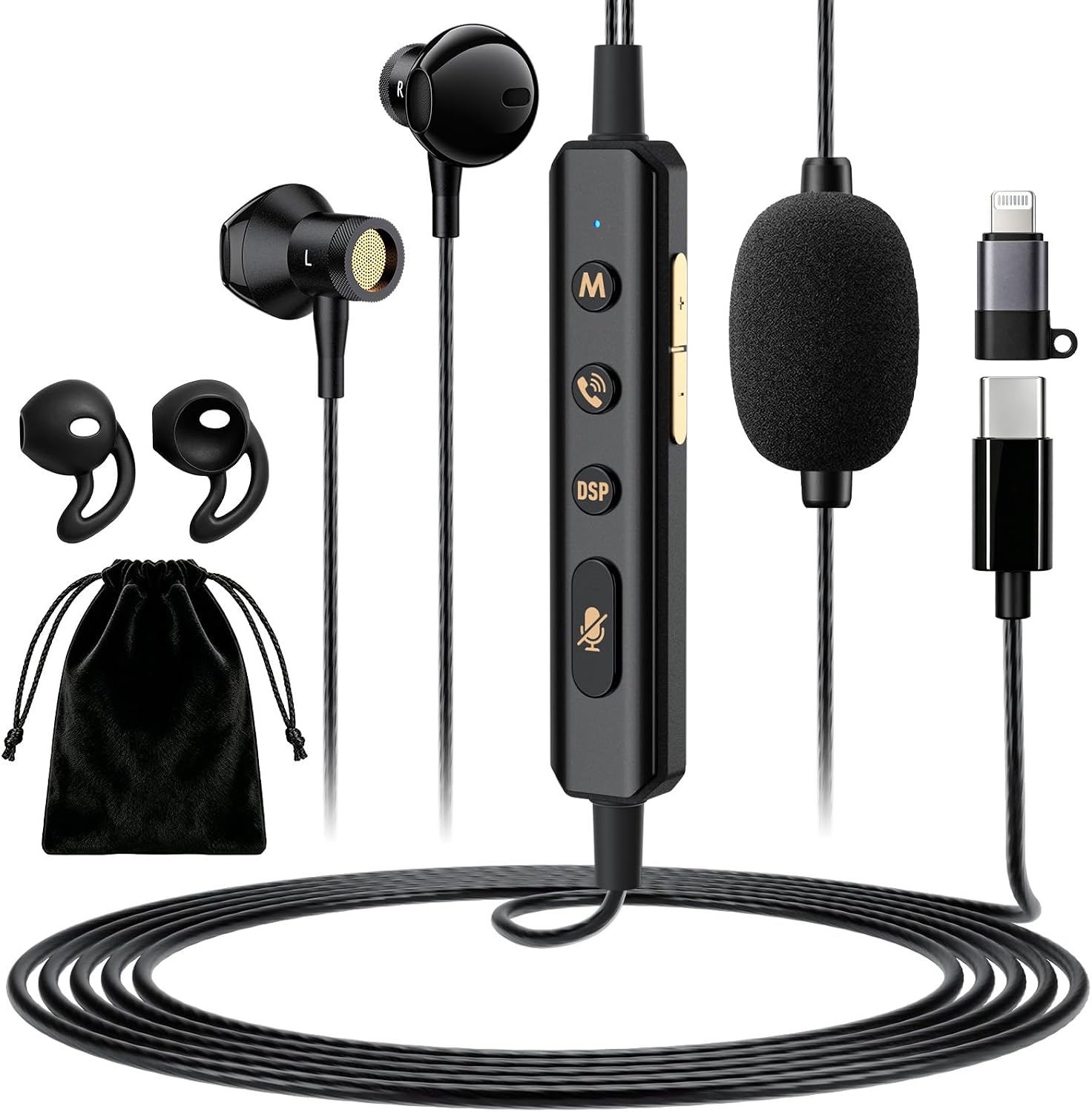 FACMOGU SOUND CARD KARAOKE HEADSET CON MICRÓFONO PARA STREAMING EN VIVO - 1