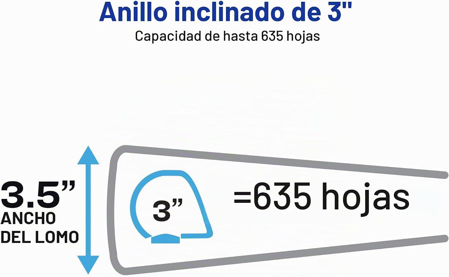 CARPETA DE 3 ANILLAS AVERY HEAVY-DUTY VIEW, ANILLAS INCLINADAS 3', COLOR NEGRO - 3