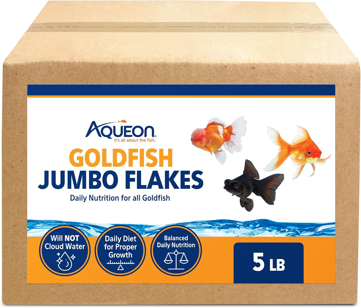 ALIMENTO AQUEON GOLDFISH FLAKES PARA PECES DE AGUA DULCE, 5 LB - 1