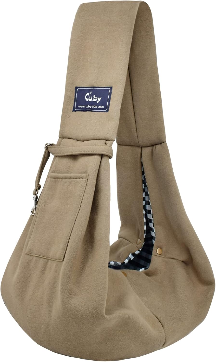 MOCHILA PORTADOR CUBY PARA PERROS Y GATOS PEQUEÑOS CAQUI SIN CORREA AJUSTABLE - 1