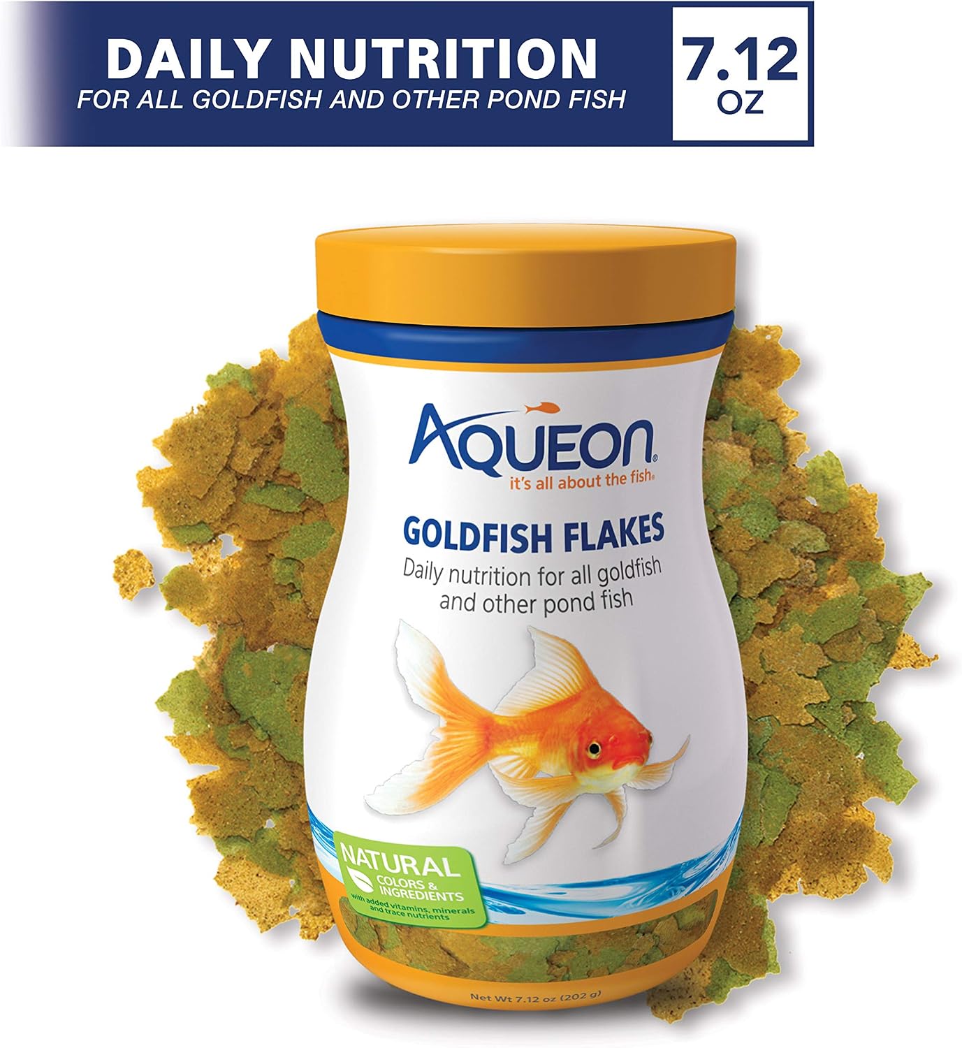 ALIMENTO PARA PECES AQUEON GOLDFISH FOOD FLAKES 7.1 ONZAS - 2