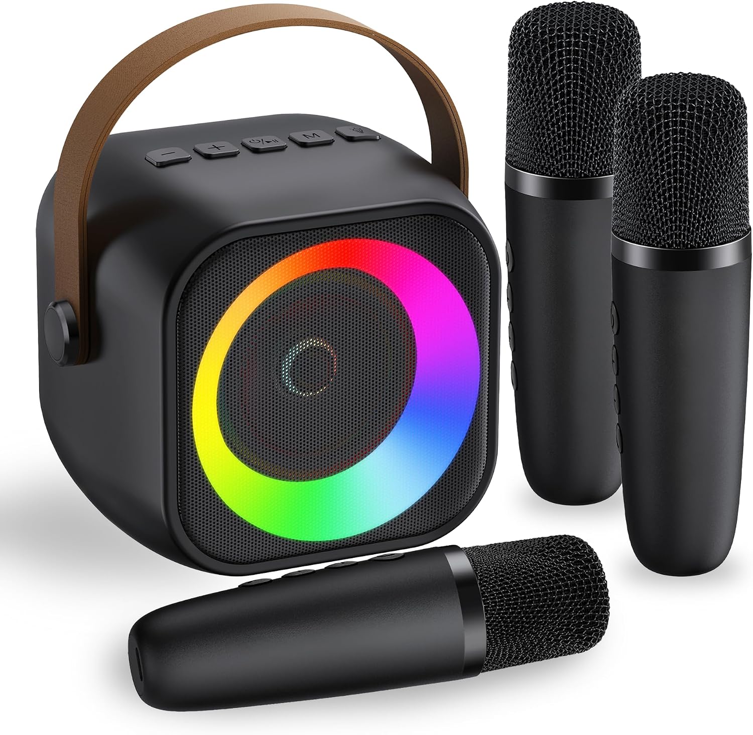 MEZCLADOR KARAOKE PORTÁTIL BEILIHART CON 3 MICRÓFONOS INALÁMBRICOS - 1