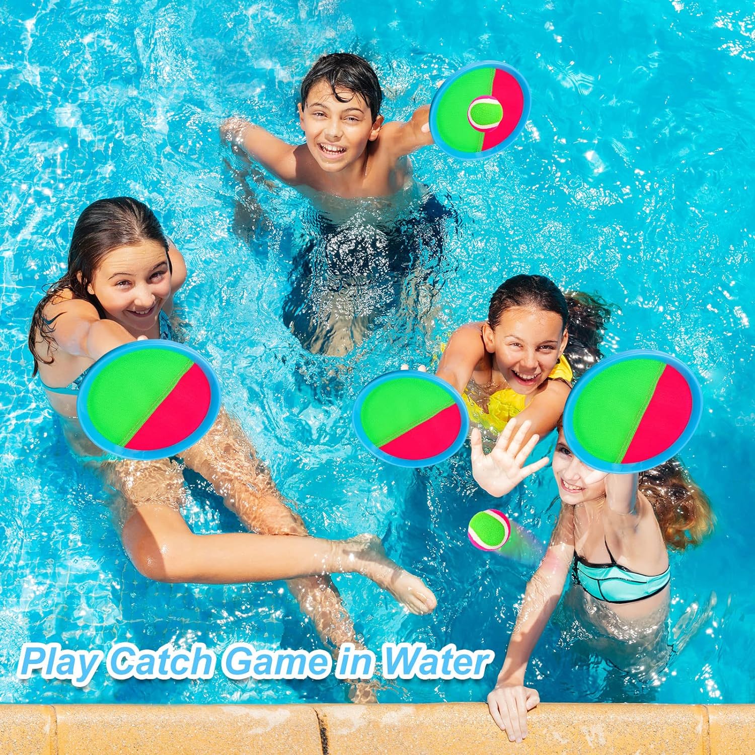 JUEGO DE LANZAMIENTO Y CAPTURA AYEBOOVI CON 4 PALETAS Y 4 PELOTAS ADHESIVAS - 2
