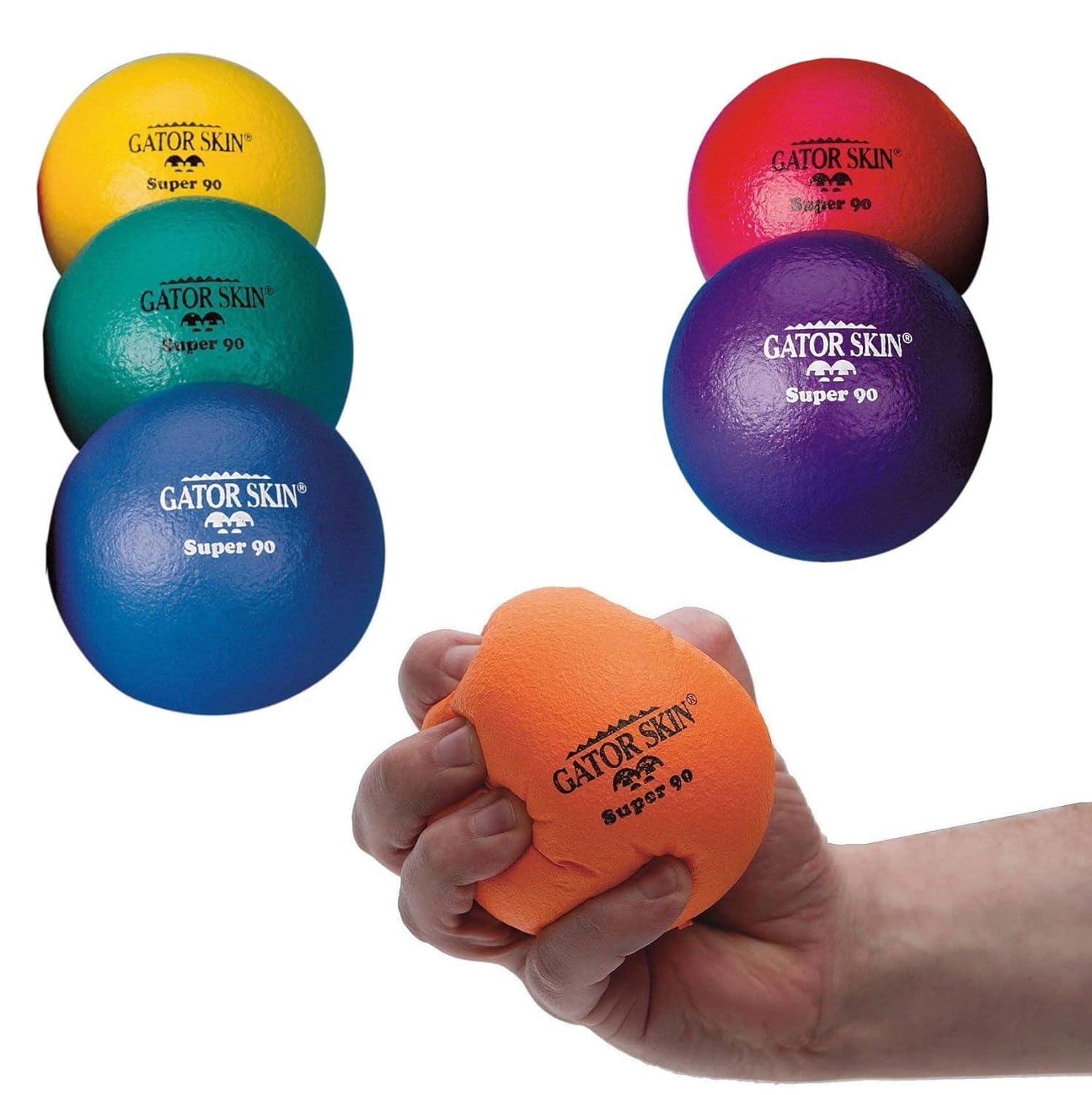 BALONES DE ESPUMA GATOR SKIN SUPER 90 3.5 PULGADAS SET DE 6 COLORES - 1