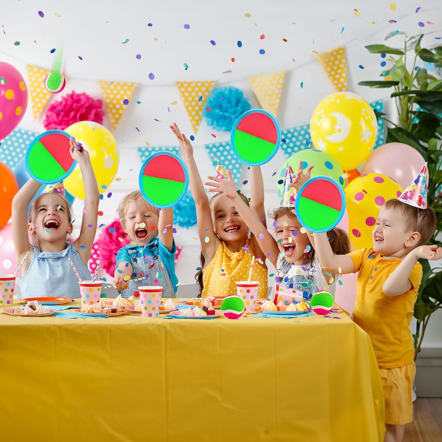 JUEGO DE PELOTAS ADHESIVAS AYEBOOVI CON 8 PALETAS Y 4 PELOTAS - 3