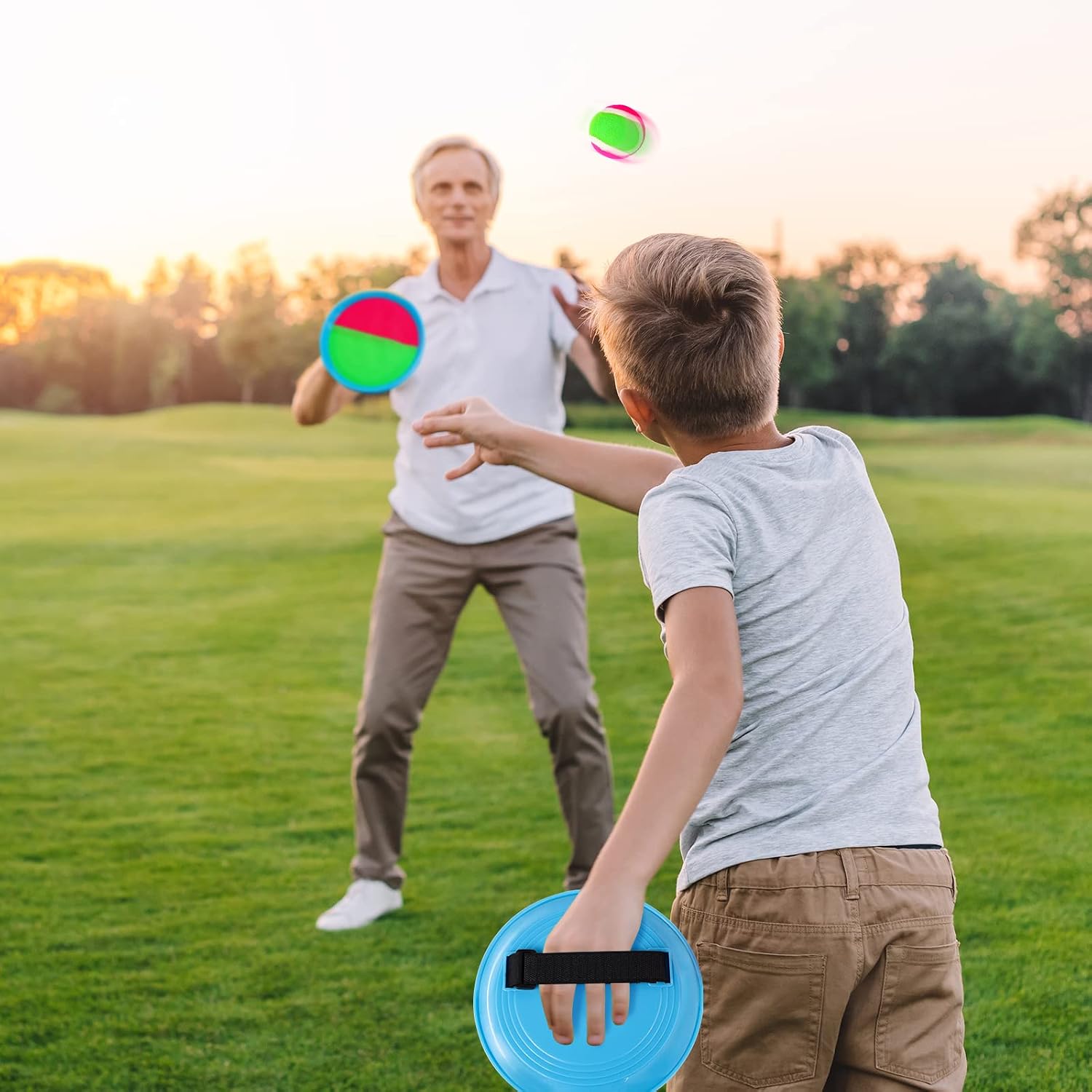 JUEGO DE PELOTAS ADHESIVAS AYEBOOVI CON 8 PALETAS Y 4 PELOTAS - 5