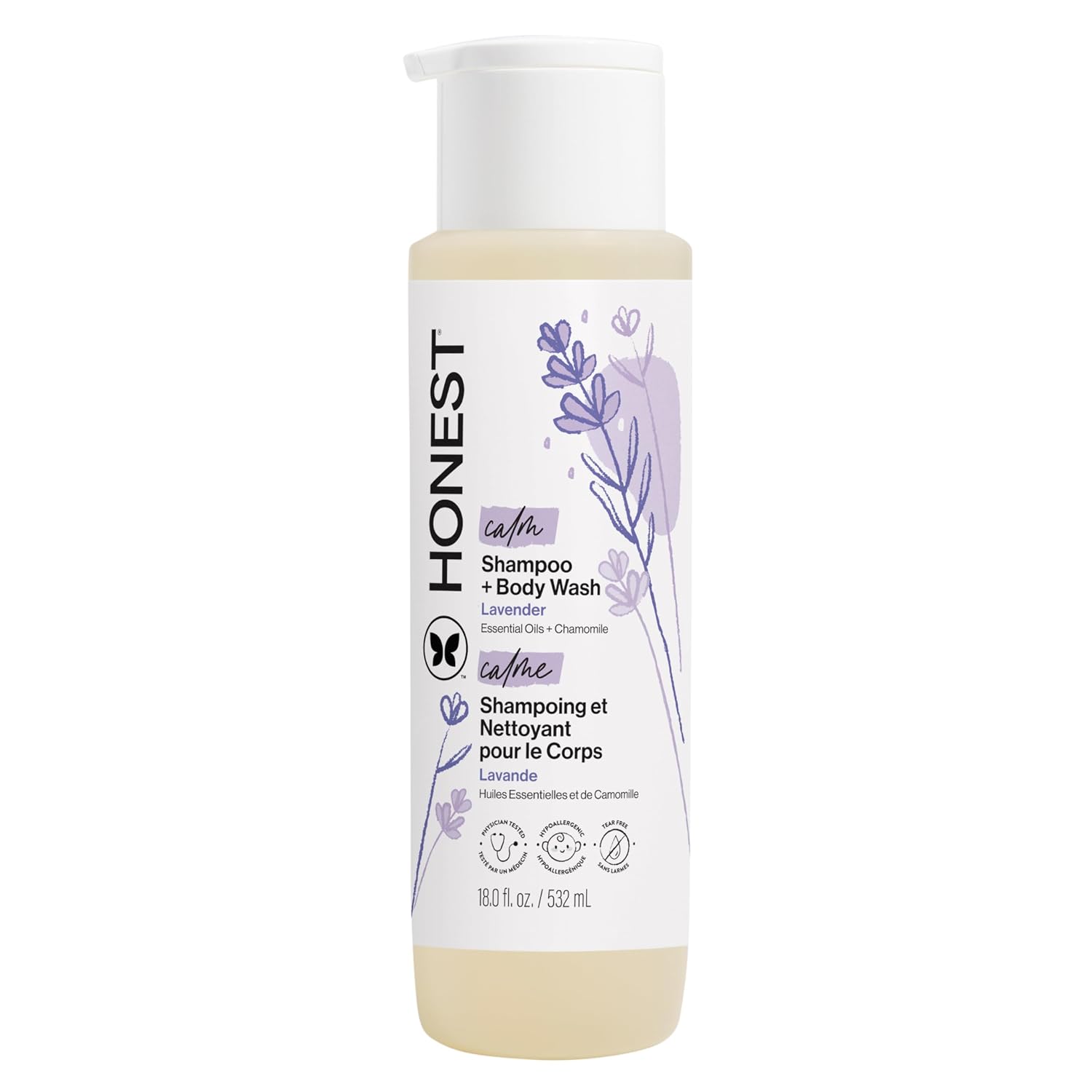 GEL DE DUCHA THE HONEST COMPANY 2 EN 1 CHAMPÚ Y JABCORPORAL LAVANDA CALM 532ML - 1