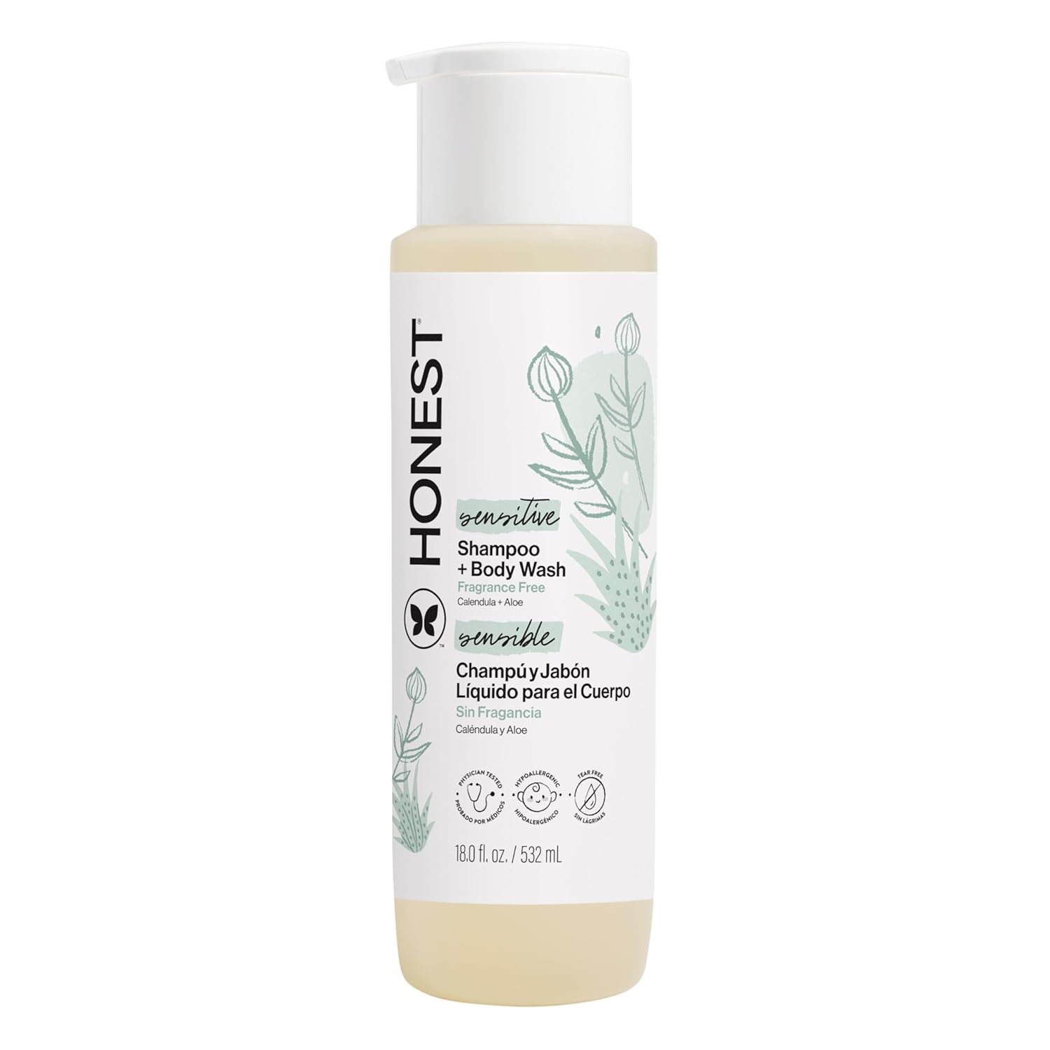 GEL DE DUCHA THE HONEST COMPANY 2 EN 1 SIN LÁGRIMAS 532 ML - 1