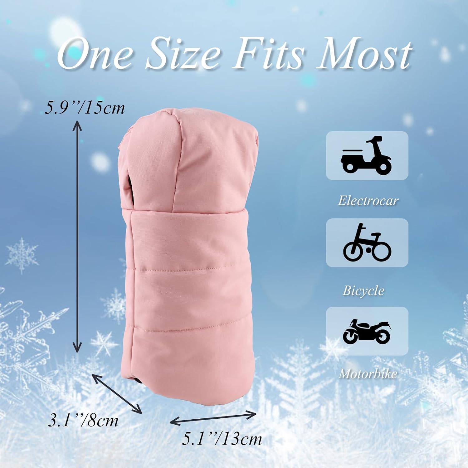 GUANTES PARA COCHE ZSEDRUT INVIERNO ANTI-CONGELANTE FORRO POLAR ROSA - 4