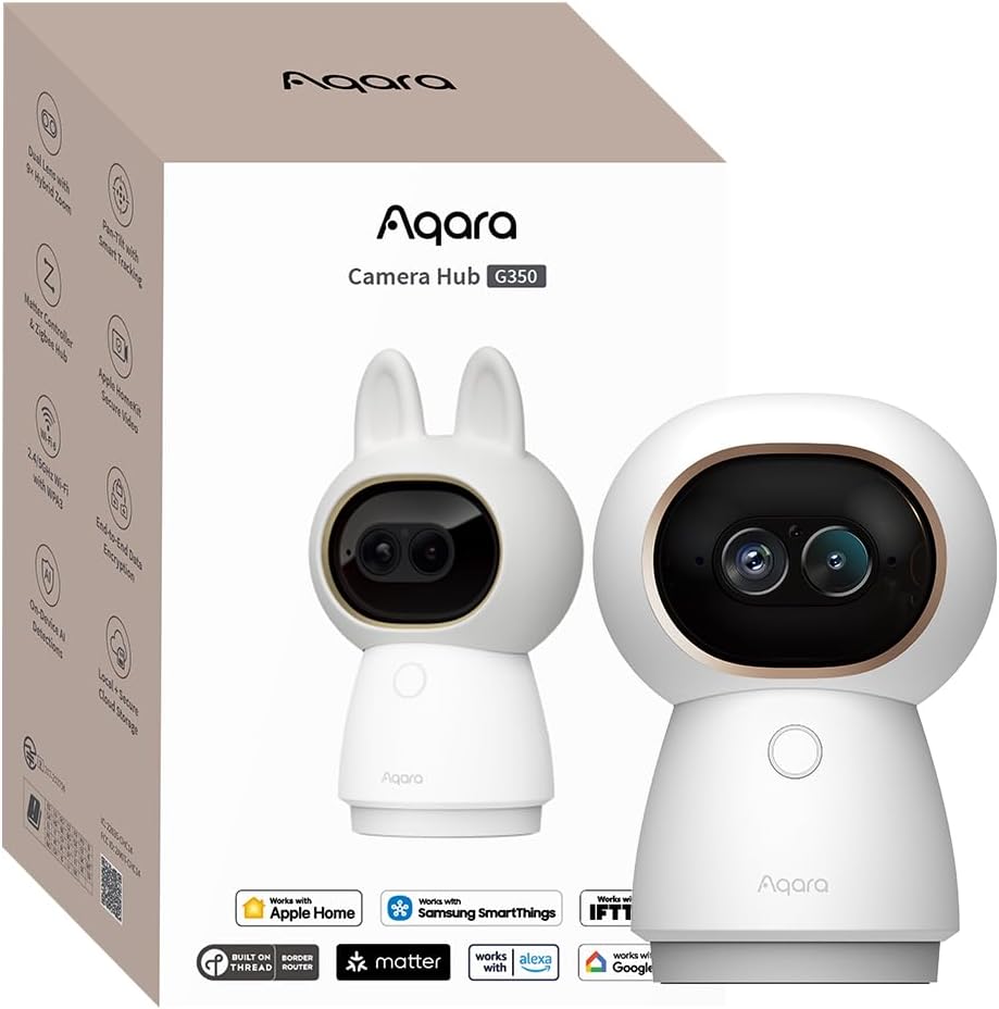 CÁMARA DE SEGURIDAD AQARA G350 4K UHD DUAL-LENS CON HUB MATTER - 1