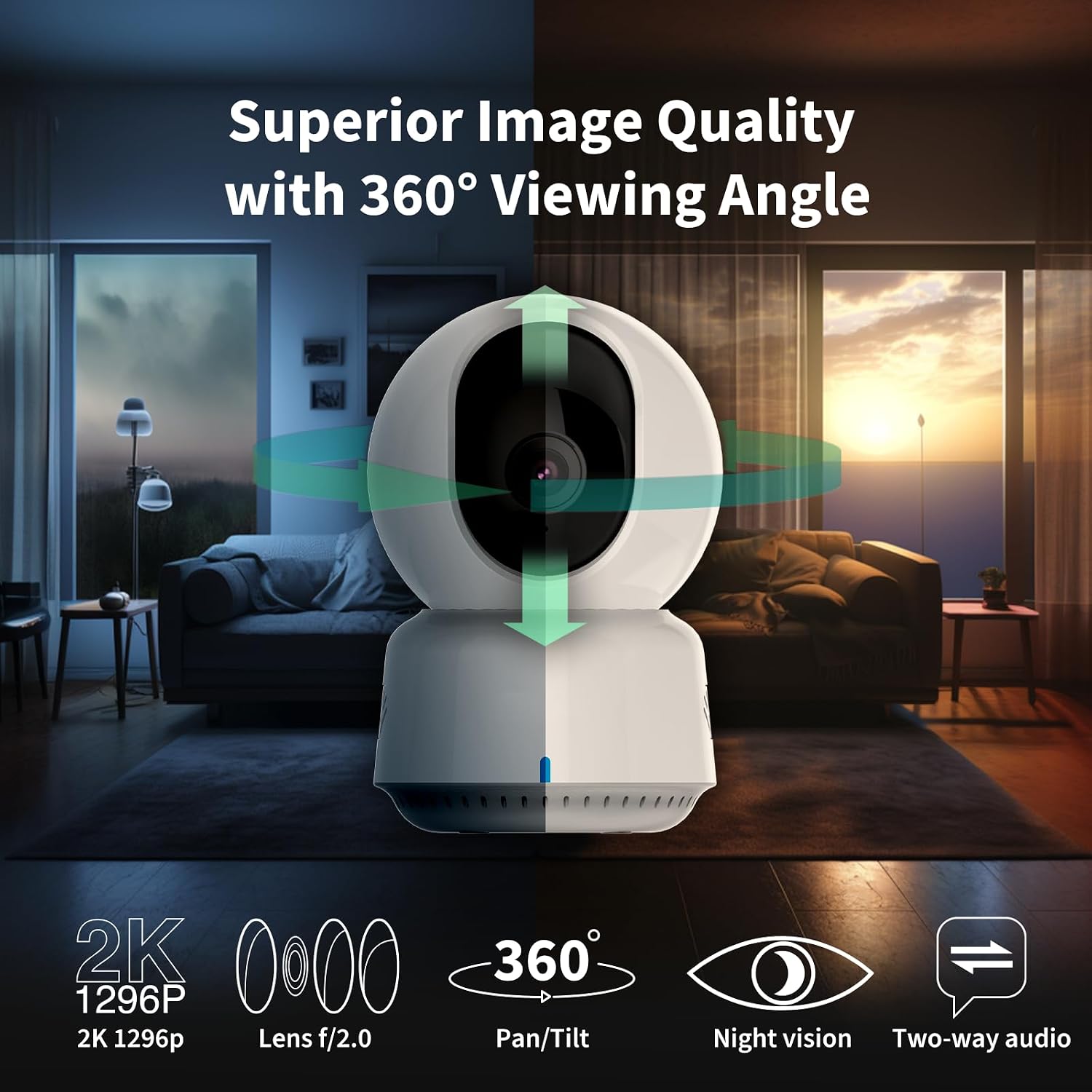 CÁMARA DE SEGURIDAD AQARA E1 2K INDOOR CON PAN/TILT Y HOMEKIT - 2