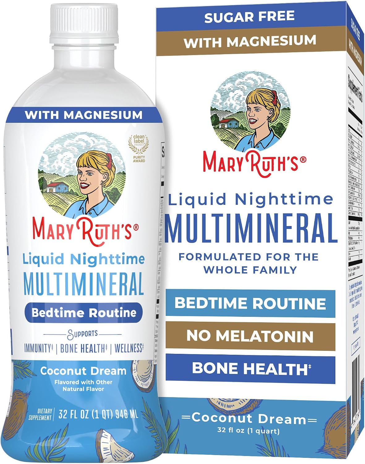 SUPLEMENTO MULTIMINERAL NOCTURNO MARYRUTH'S LÍQUIDO 32 OZ SIN MELATONINA - 1