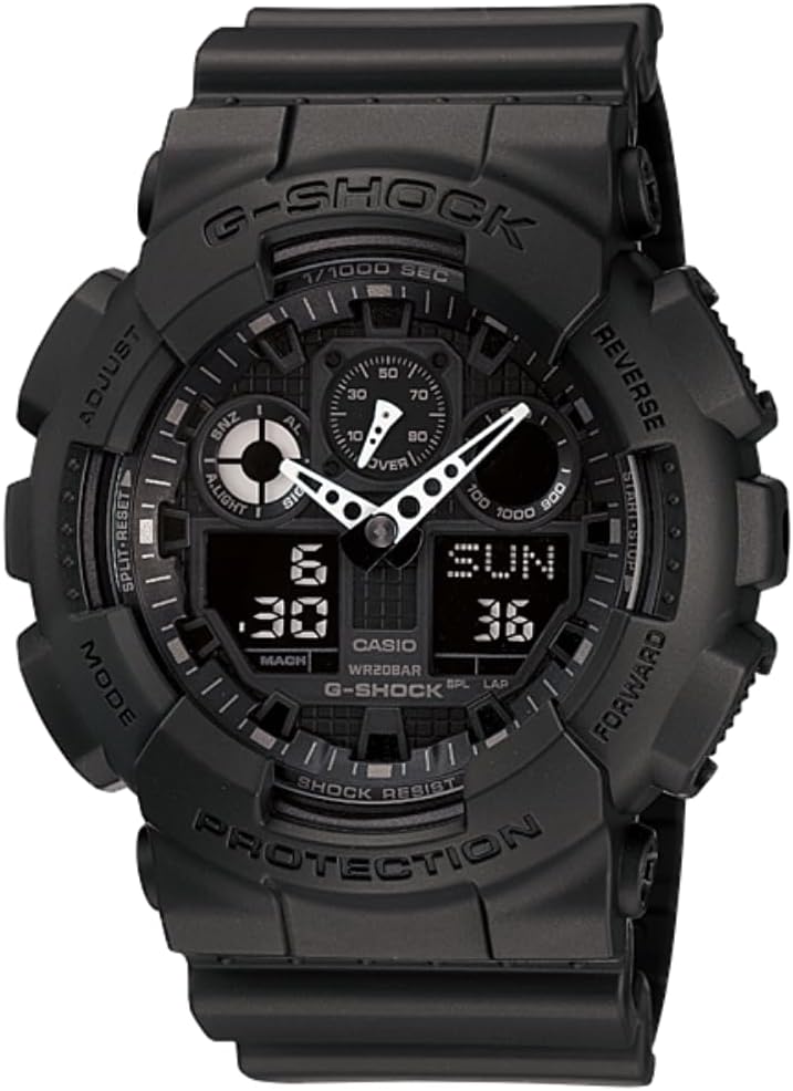 RELOJ CASIO G-SHOCK GA100-1A1 ANÁLOGO DIGITAL NEGRO RESISTENTE AL AGUA - 1