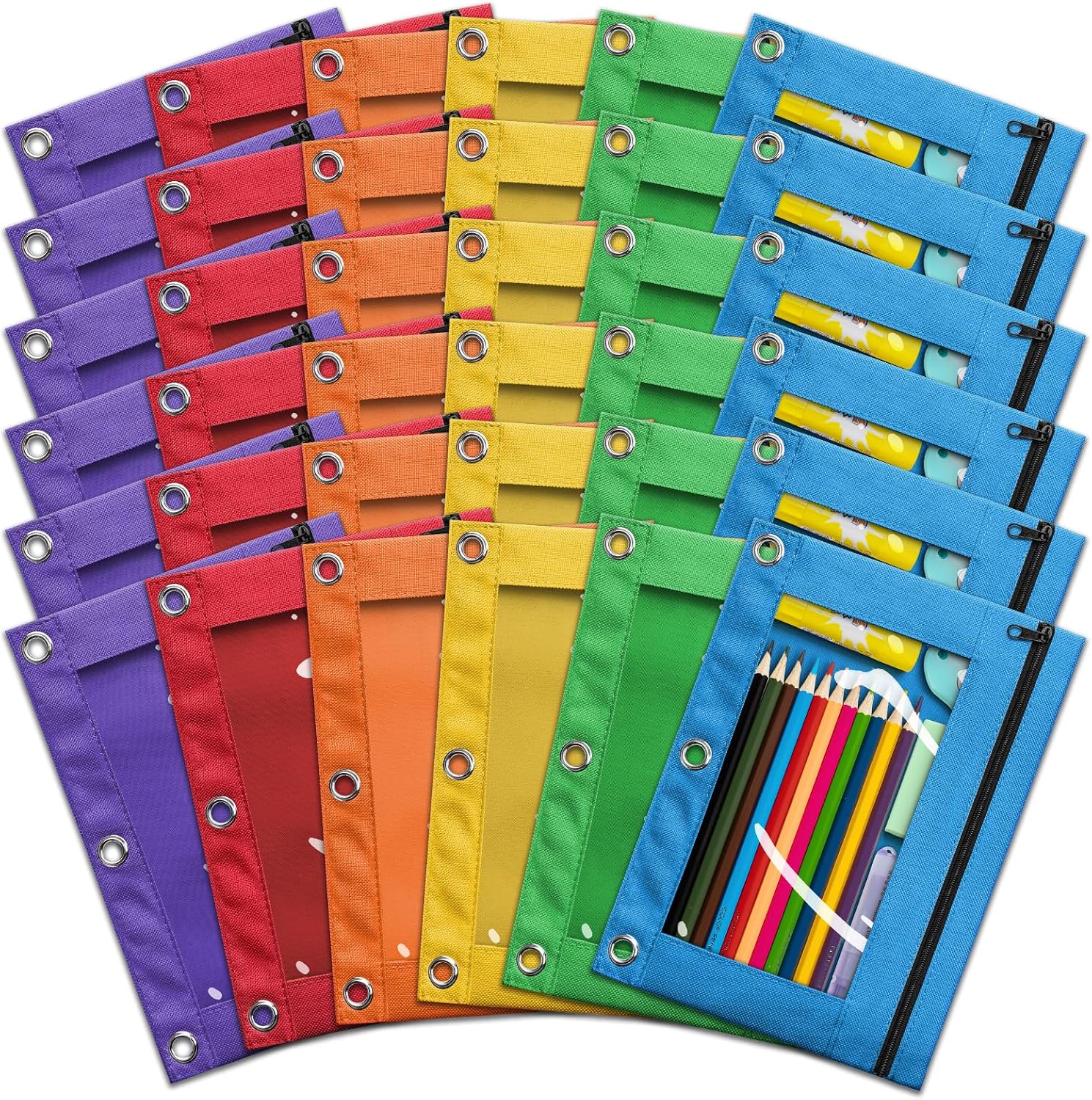 CARPETA PORTAFOLIOS PARA ARCHIVADOR DE 3 ANILLAS V-OPITOS PACK 36 UNIDADES COLORES SURTIDOS - 1