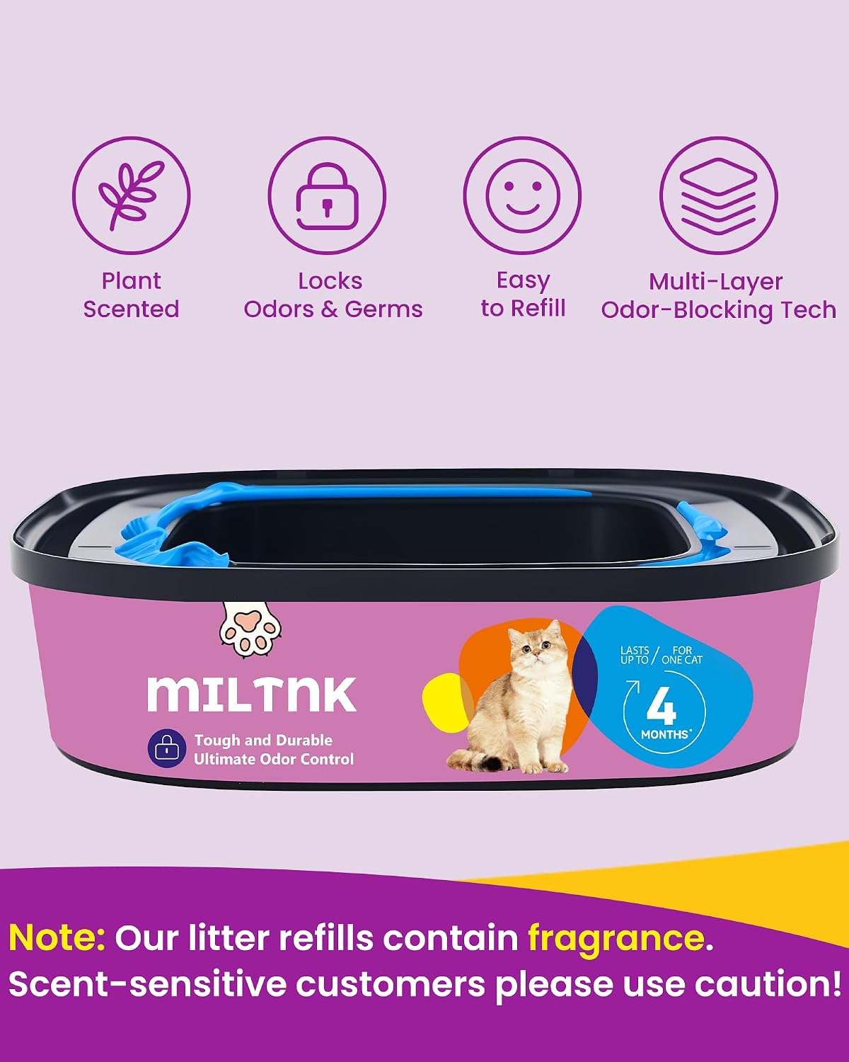 BOLSAS DE REPUESTO PARA ARENERO DE GATOS MILTNK 8 PACK 184 PIES - 5