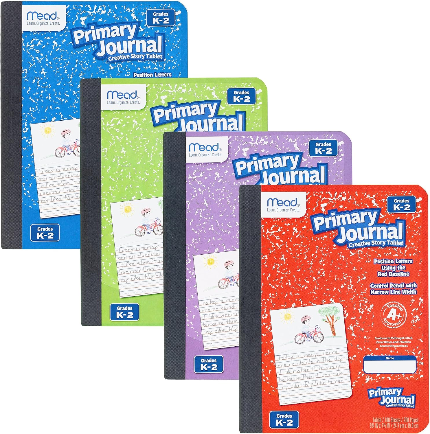 CUADERNO MEAD PRIMARY JOURNAL COMPOSICIÓN 7.5' X 9.75' GRADOS K-2 PACK 4 COLORES - 2