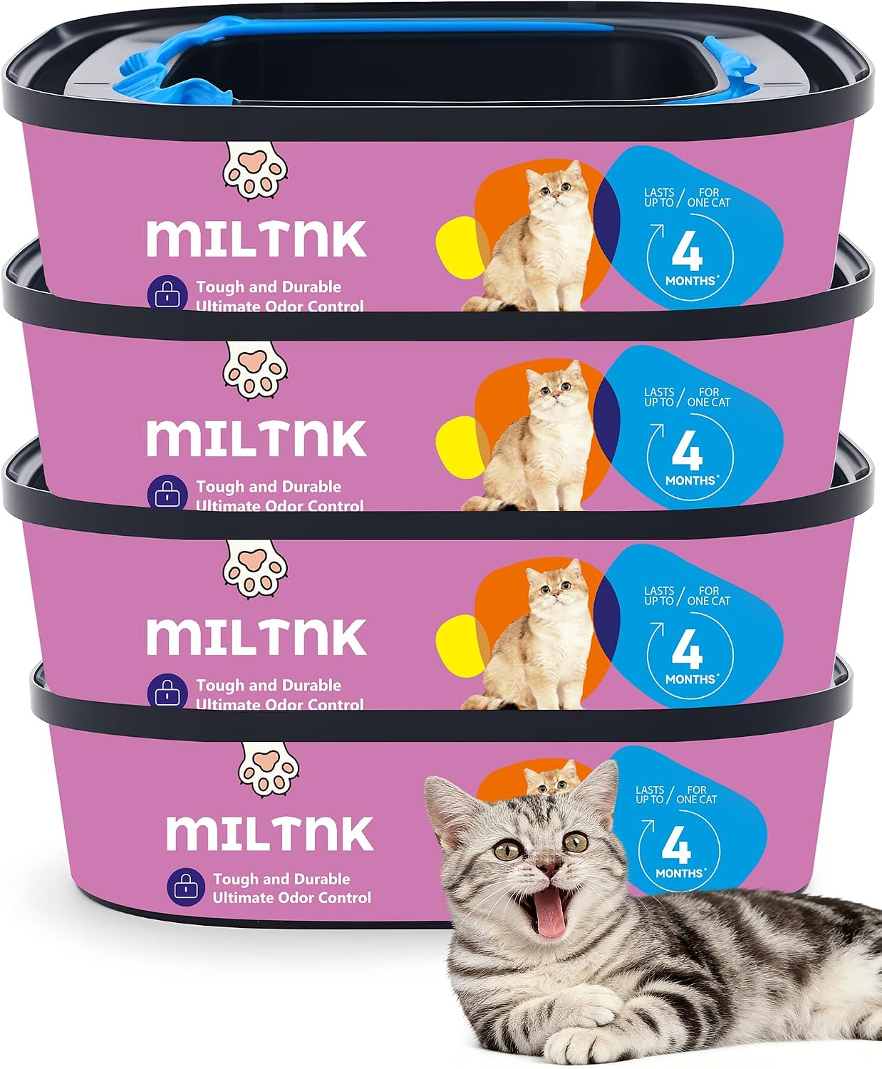 BOLSAS DE REPUESTO PARA ARENERO DE GATOS MILTNK 4 PACK 92 PIES - 1