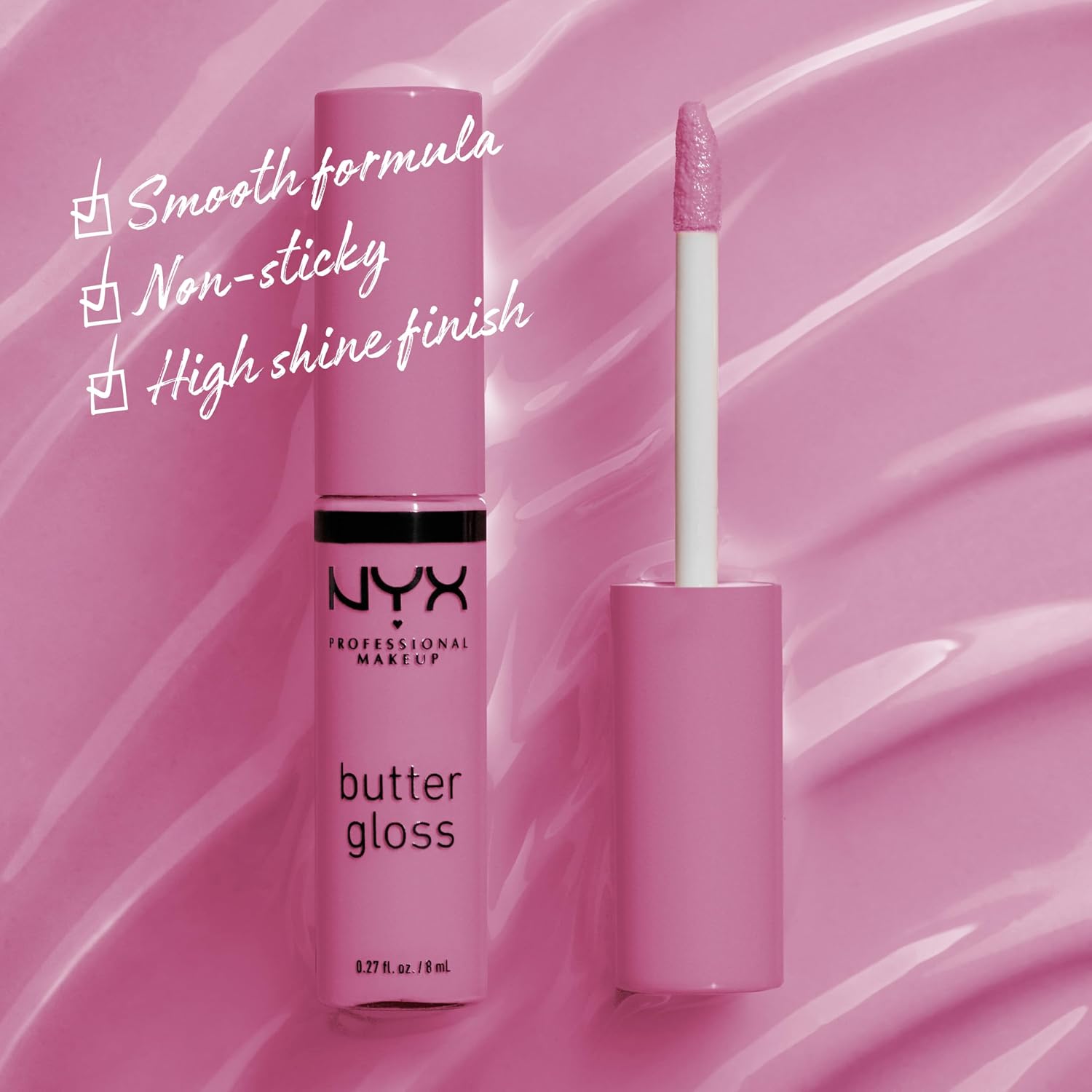 GLOSS DE LABIOS NYX PROFESSIONAL MAKEUP BUTTER GLOSS ECLAIR ROSA - 2
