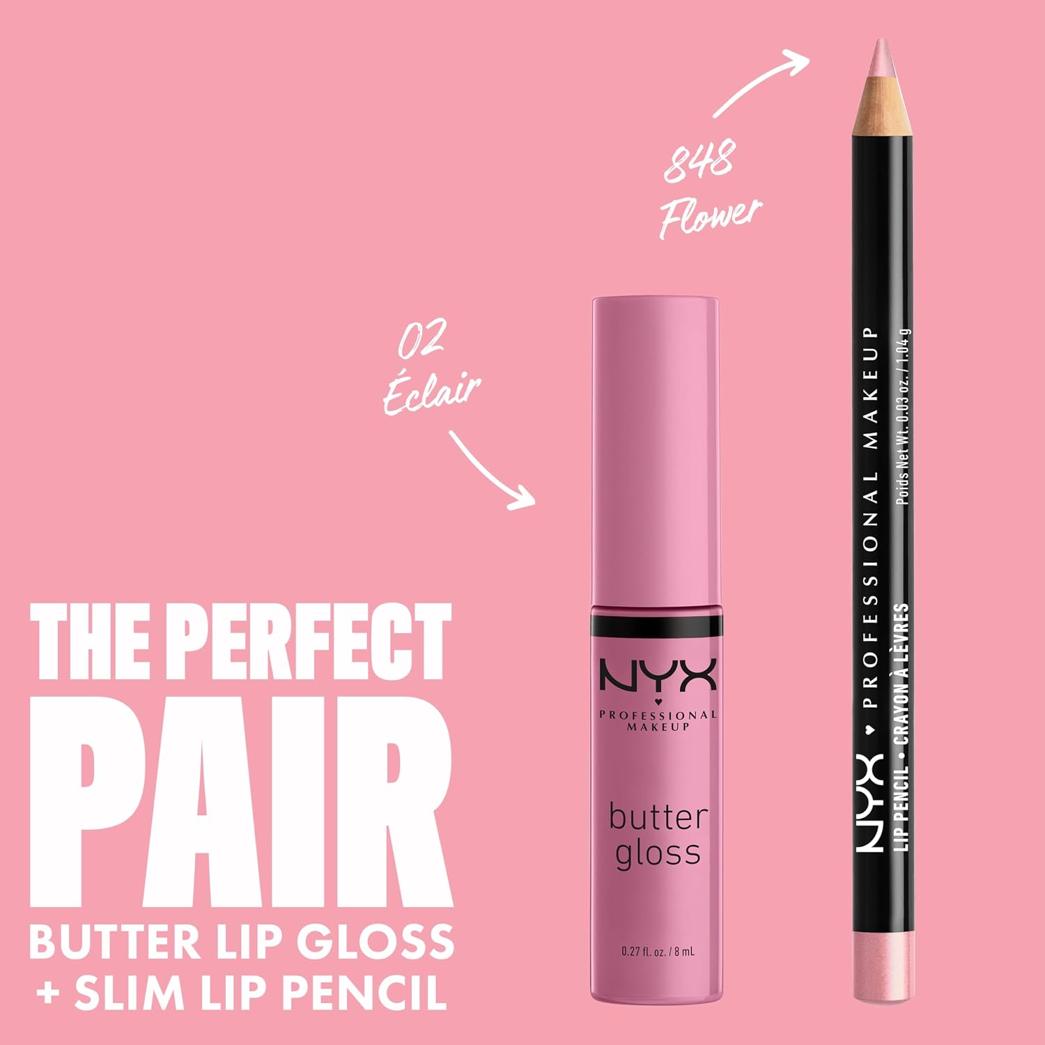 GLOSS DE LABIOS NYX PROFESSIONAL MAKEUP BUTTER GLOSS ECLAIR ROSA - 4