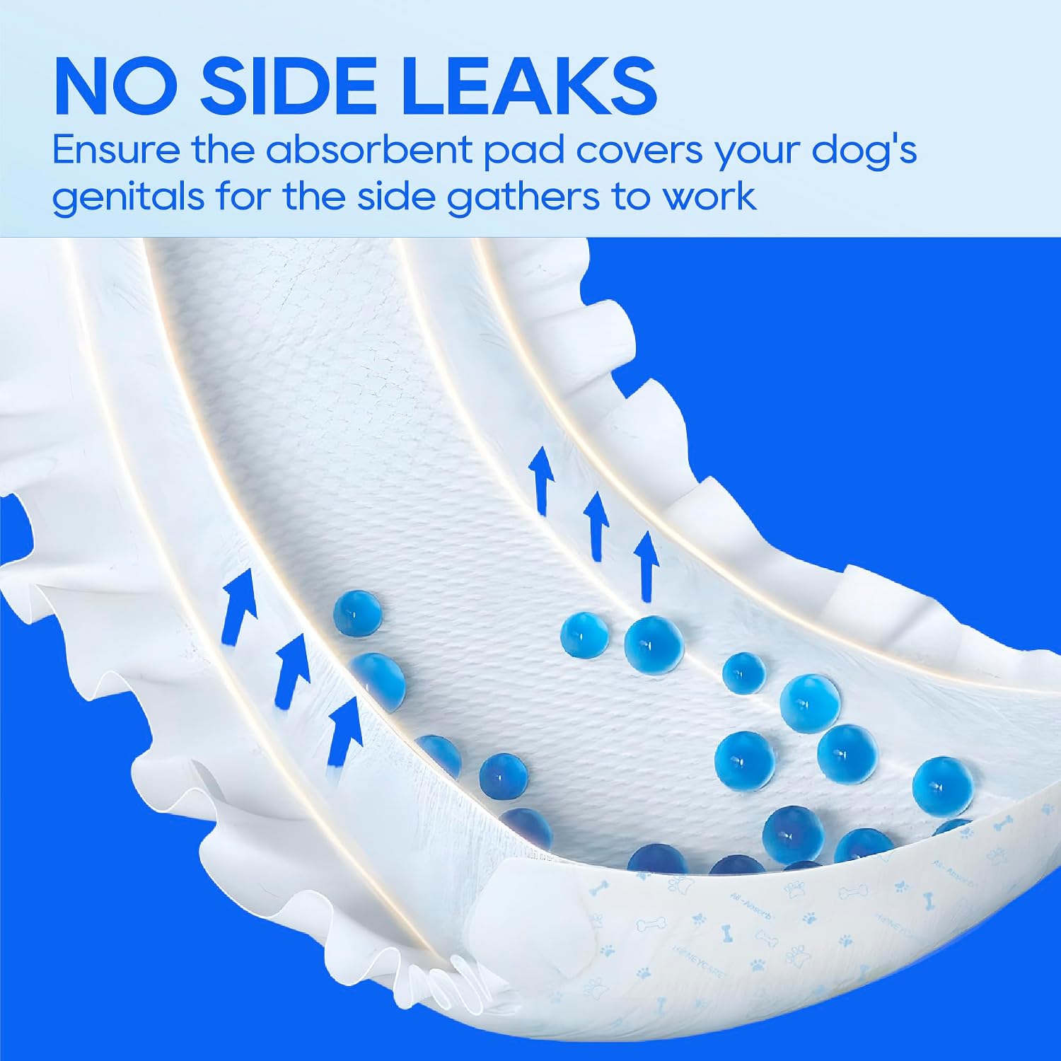 PAÑAL DESECHABLE PARA PERRO MACHO HONEY CARE ALL-ABSORB A26 TALLA PEQUEÑA 50 UNIDADES - 4