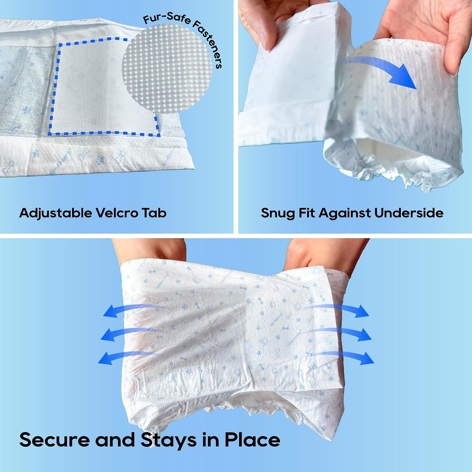 PAÑAL DESECHABLE PARA PERRO MACHO ALL-ABSORB A27 TALLA EXTRA PEQUEÑA 50 UNIDADES - 5