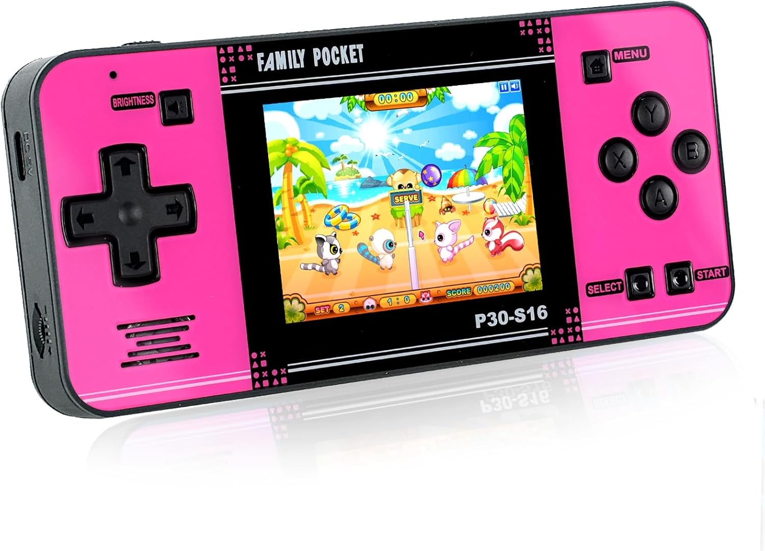 CONSOLA PORTÁTIL WELLST·G P30S 220 JUEGOS RETRO PANTALLA 3.0' NEGRO Y ROSA - 1