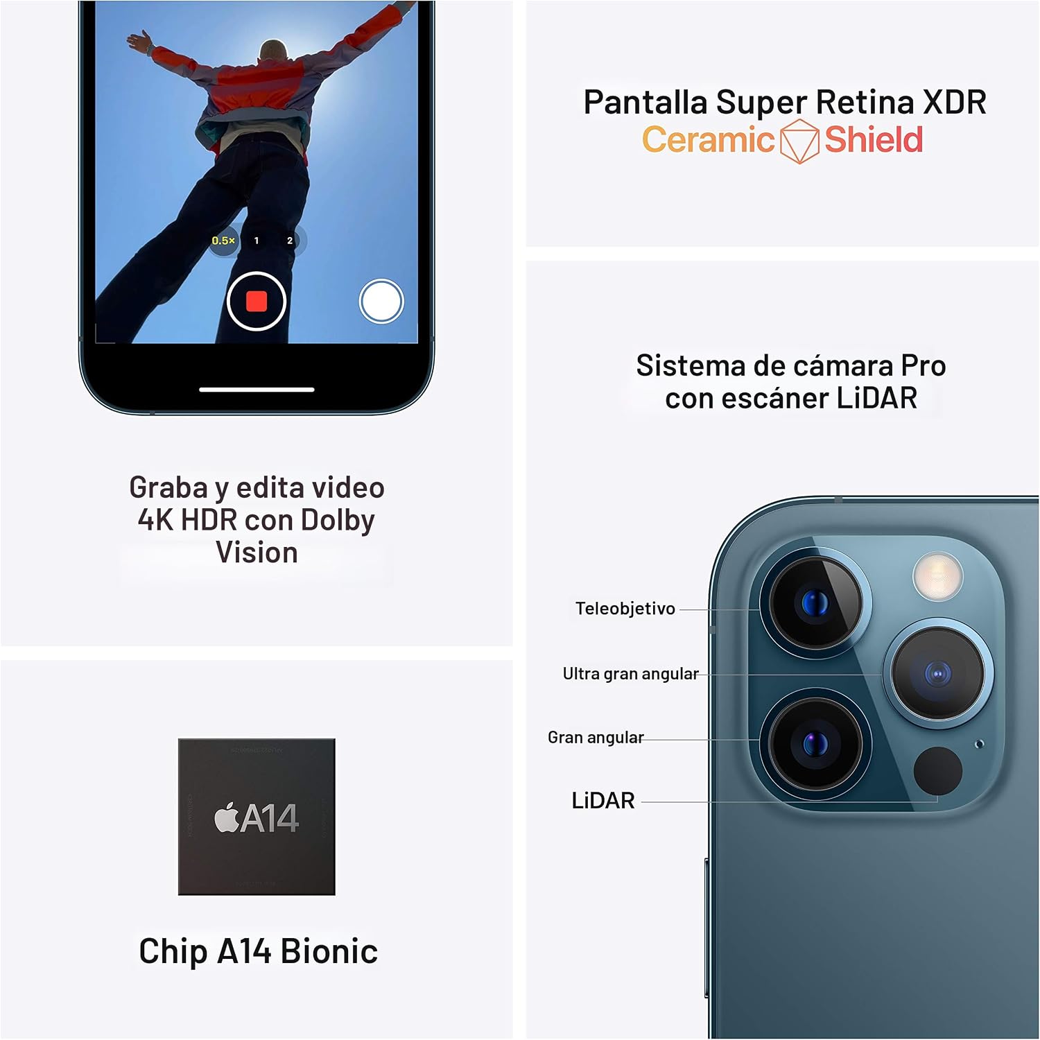 SMARTPHONE APPLE IPHONE 12 PRO MAX 256GB PACIFIC BLUE - 4