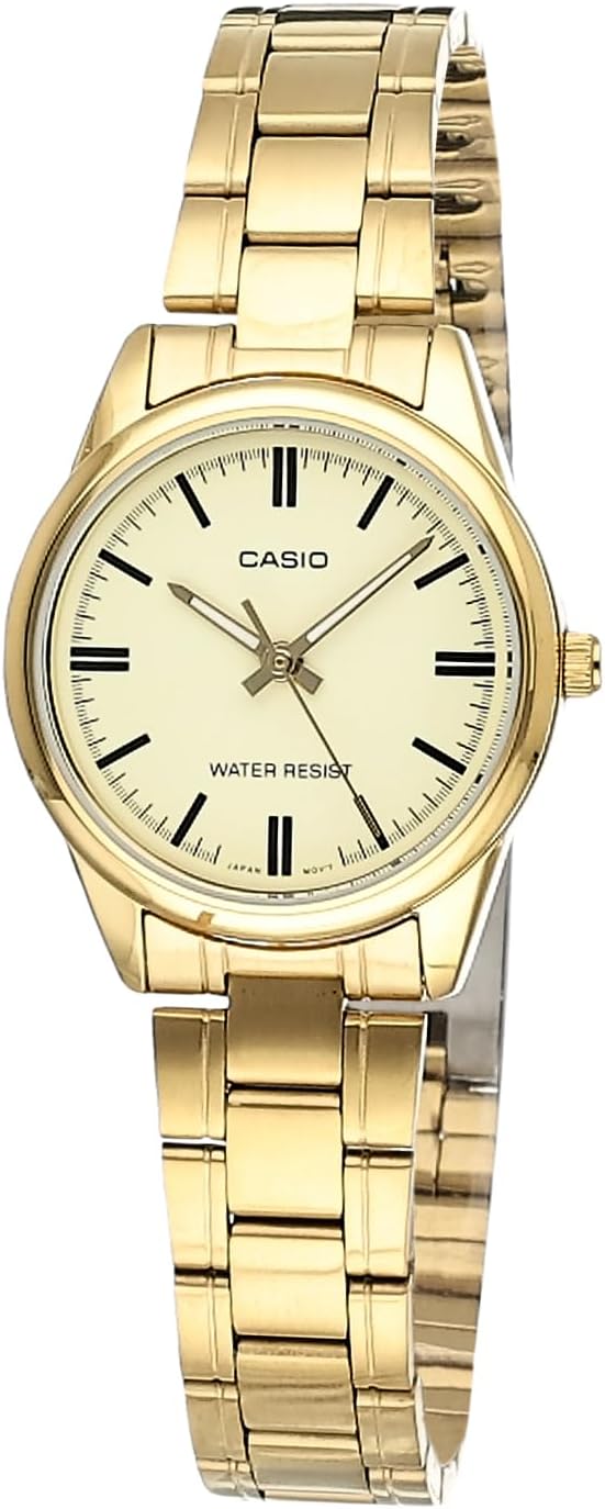 RELOJ CASIO LTP-V005G-9A ACERO INOXIDABLE DORADO ANÁLOGO PARA MUJER - 1