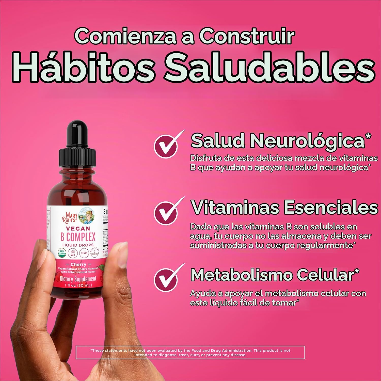 VITAMINAS COMPLEJO B ORGÁNICO MARYRUTH'S CON BIOTINA, B12, NIACINA Y ÁCIDO FÓLICO - 5