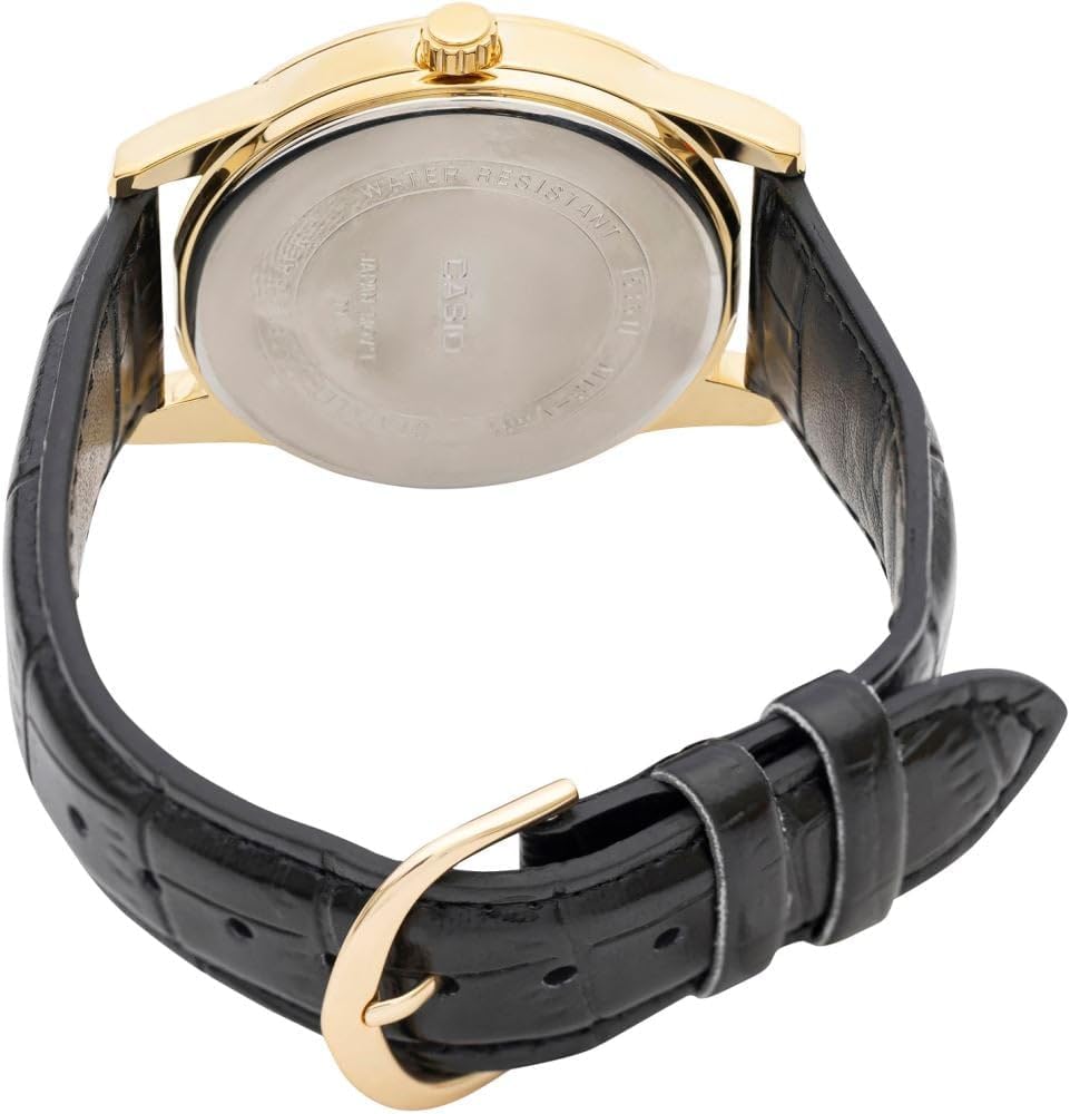 RELOJ CASIO MTP-V001GL-7B CUARZO NEGRO CORREA CUERO - 3