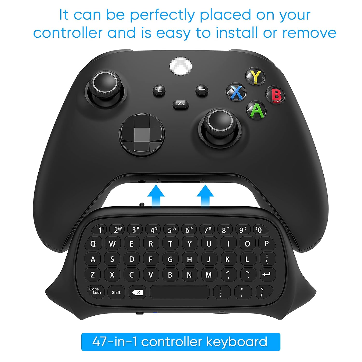 TECLADO FYOUNG PARA XBOX SERIES X/S CONTROLLER, QWERTY 2.4GHZ CON JACK DE AUDIO, NEGRO - 2