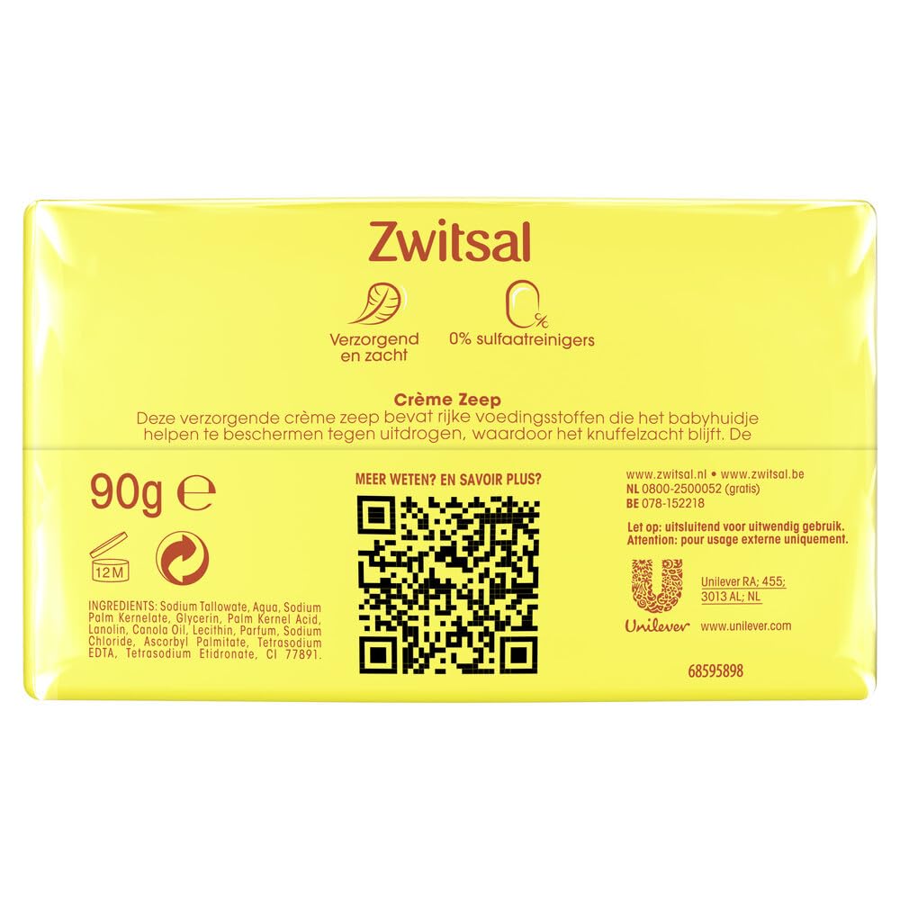 JABÓN CREMOSO ZWITSAL BABY 90G PACK 4 UNIDADES - 2