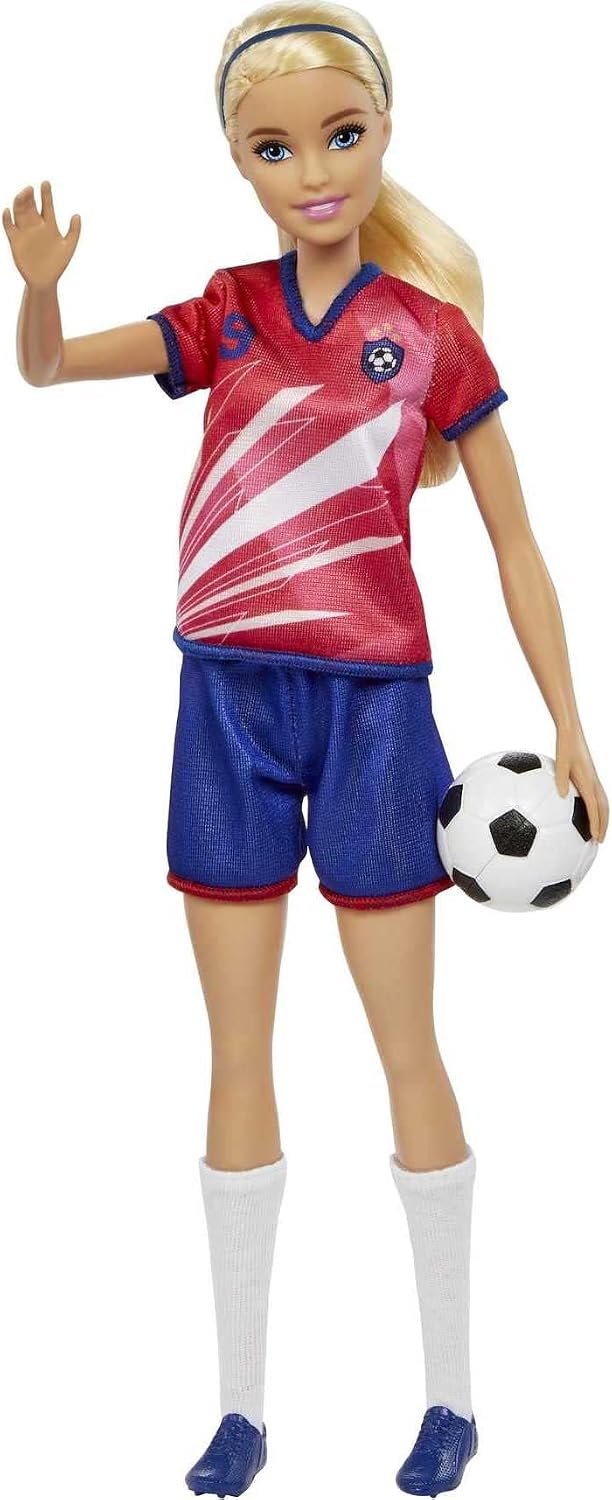 MUÑECA BARBIE FUTBOLISTA CON UNIFORME Y ACCESORIOS - 5