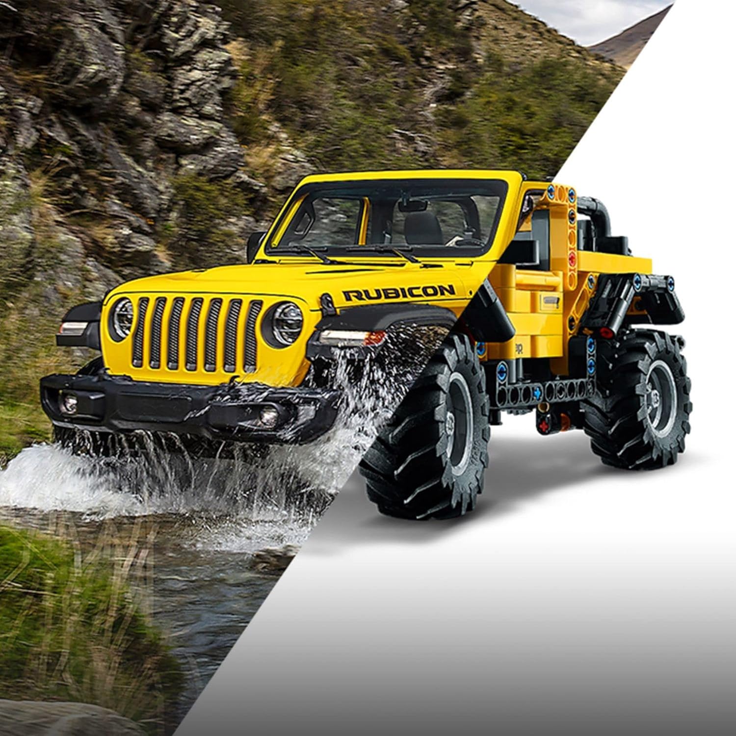 LEGO TECHNIC JEEP WRANGLER 4X4 42122 AMARILLO Y NEGRO - 5