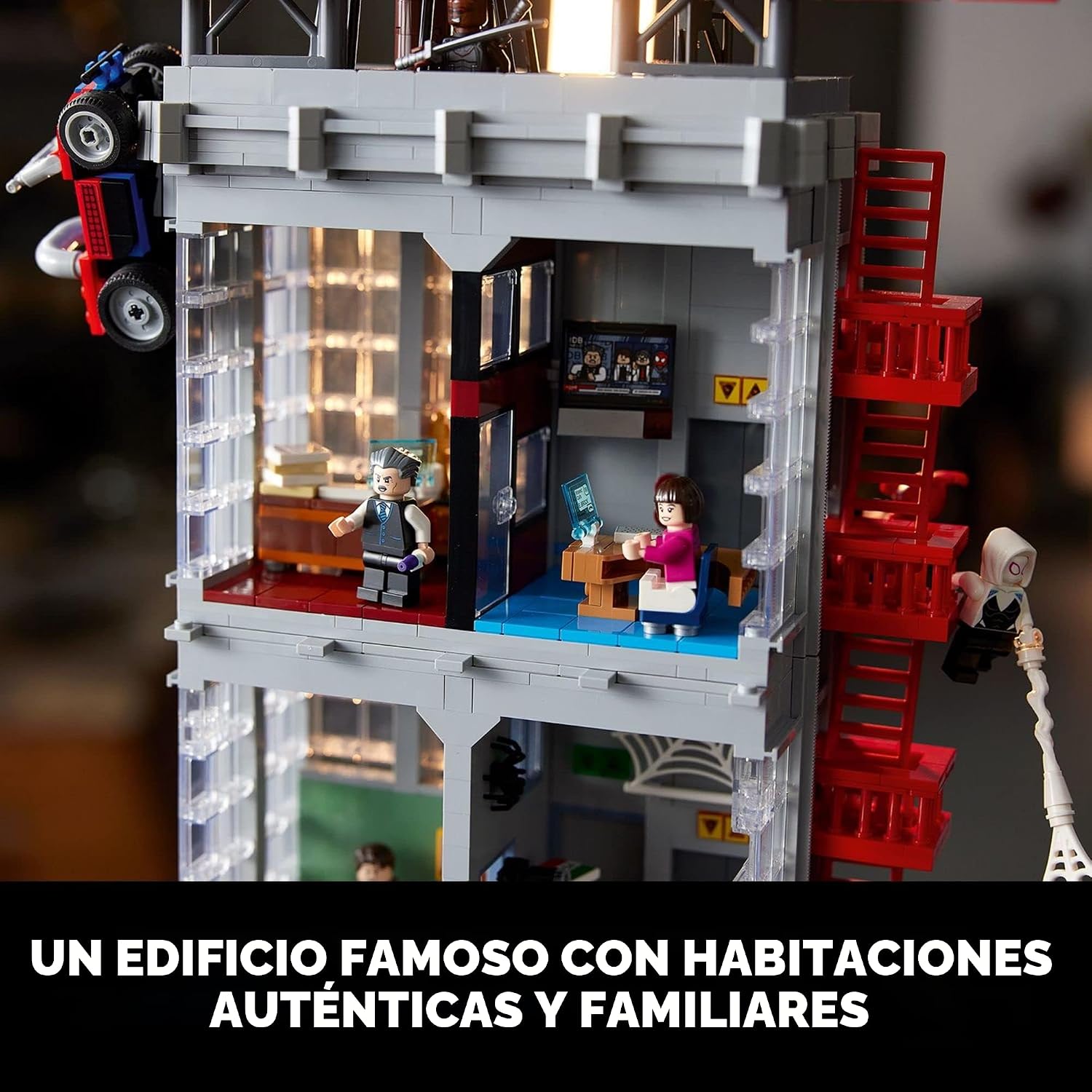 LEGO MARVEL SPIDER-MAN DAILY BUGLE NEWSPAPER OFFICE 76178 SET DE CONSTRUCCIÓN - 5