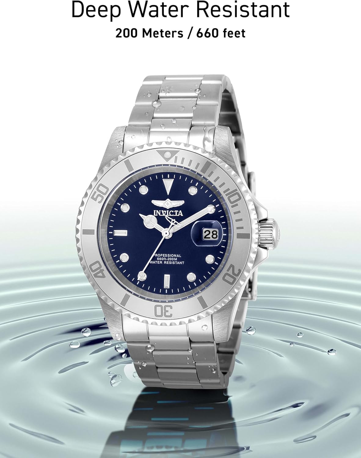 RELOJ INVICTA PRO DIVER 40MM ESFERA AZUL ACERO INOXIDABLE PLATEADO HOMBRE - 5